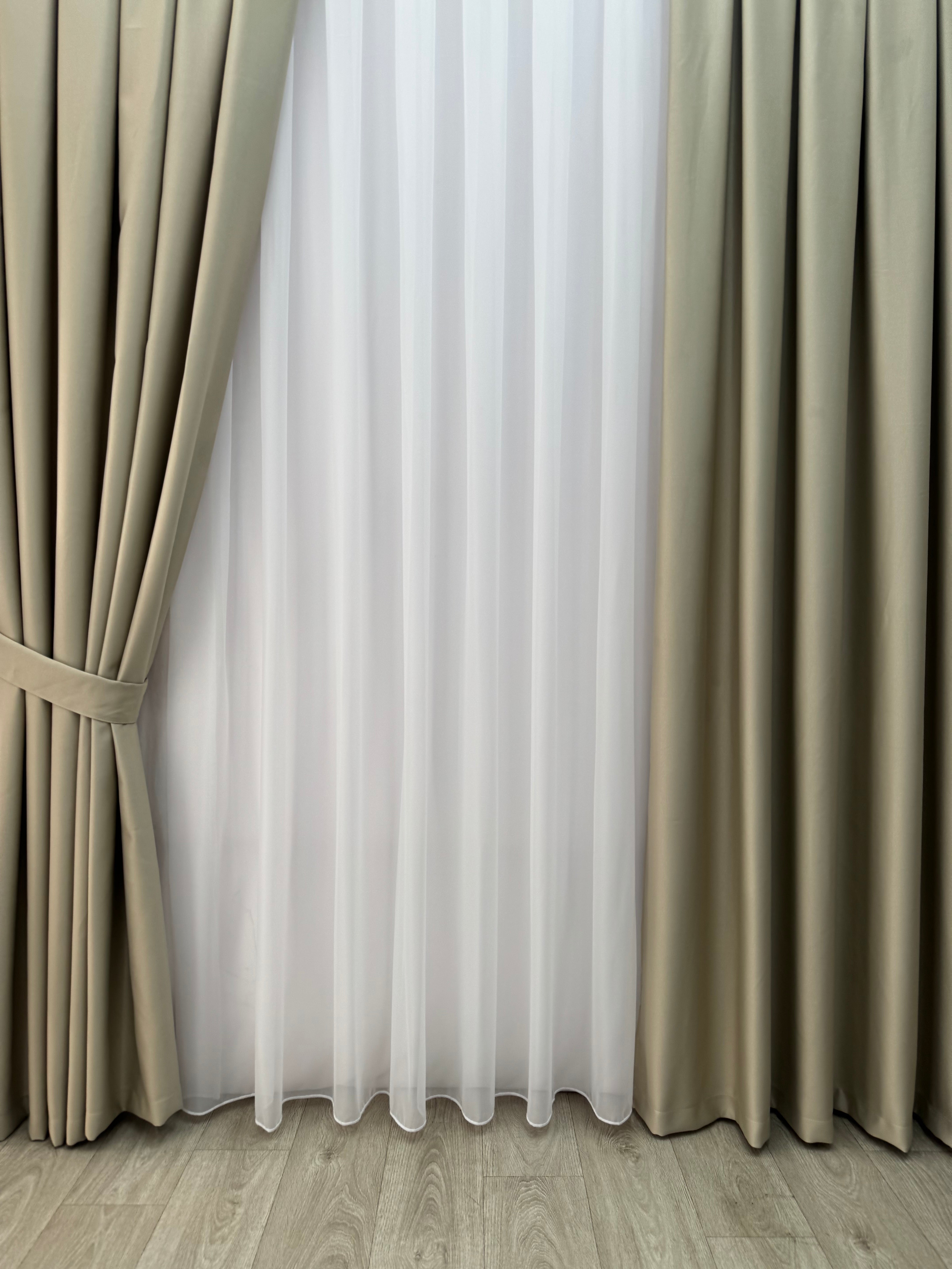 Monochrome "Blackout" curtain, gray-beige color