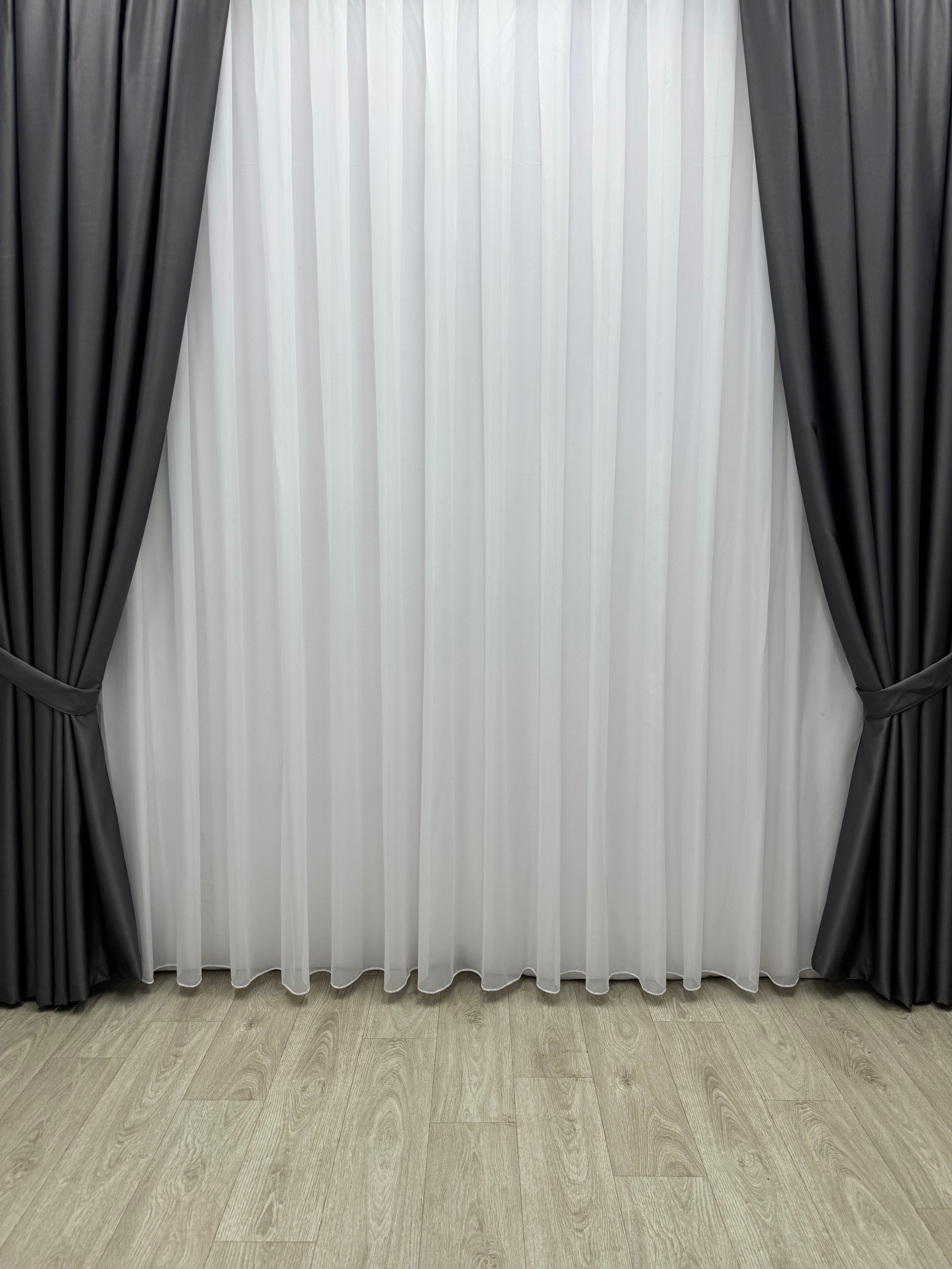 Monochrome "Blackout" curtain, dark gray color