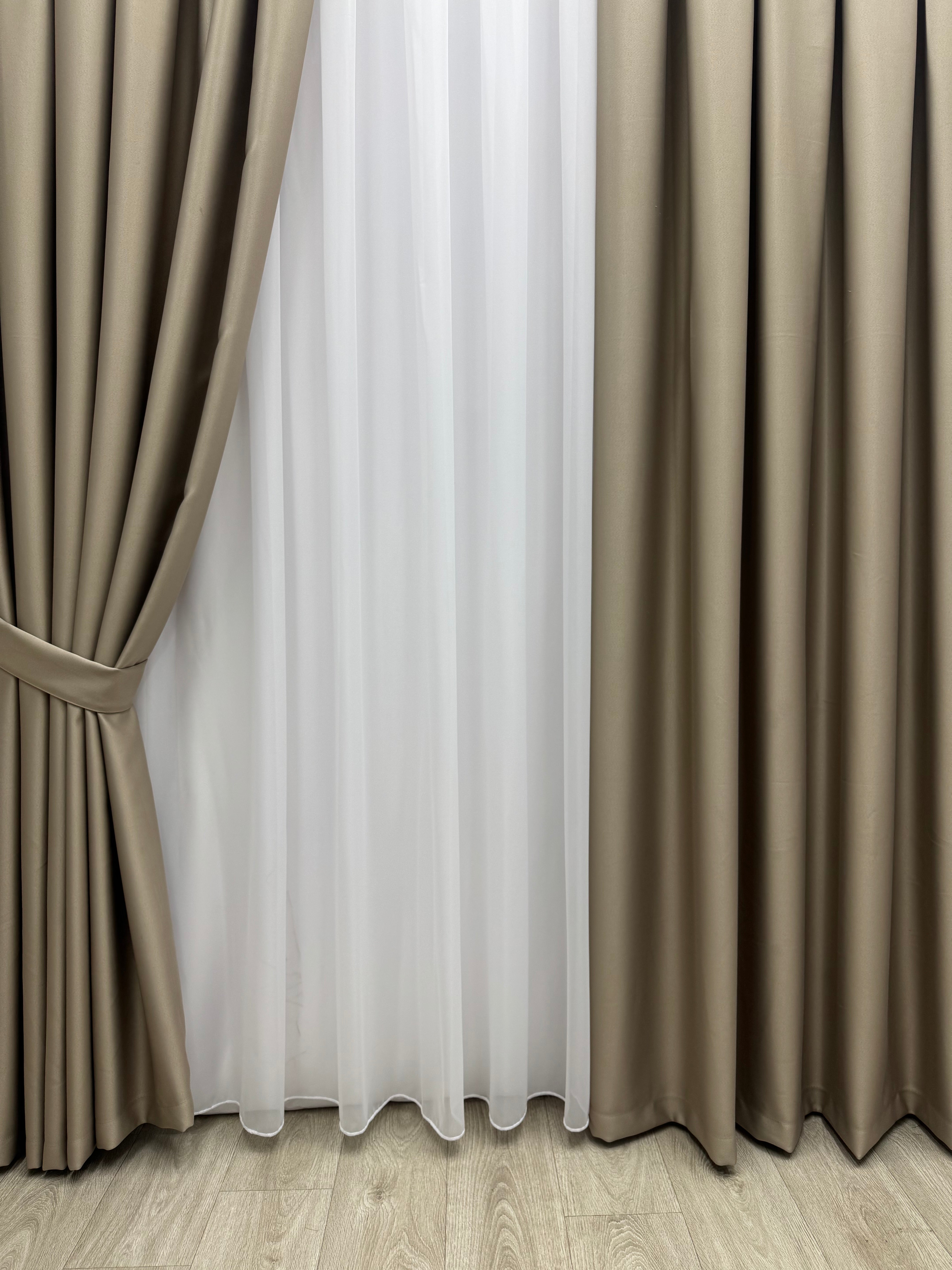 Monochrome "Blackout" curtain, cappuccino color