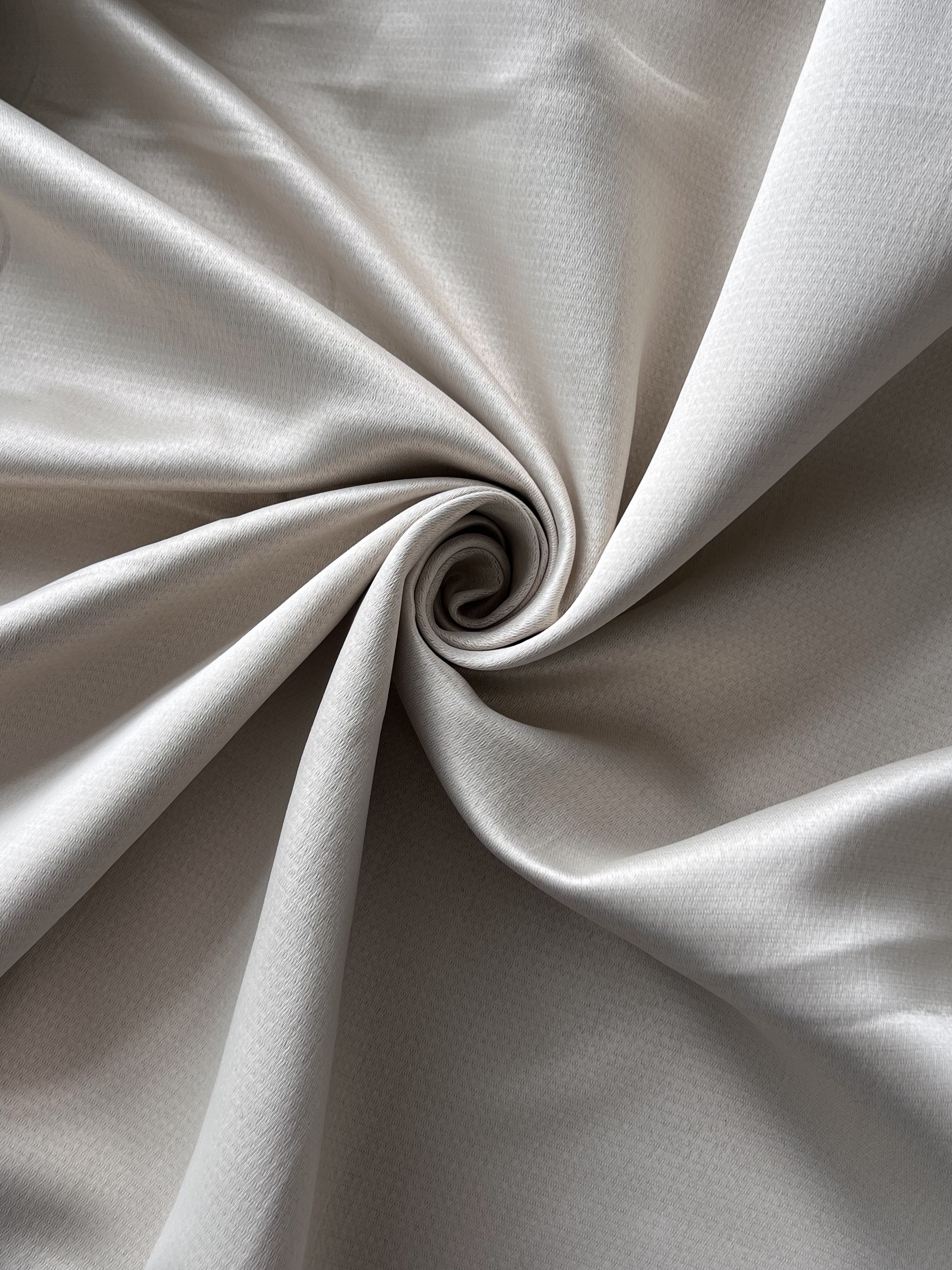 Plain linen woven curtain “Asil” with blackout lining, beige color