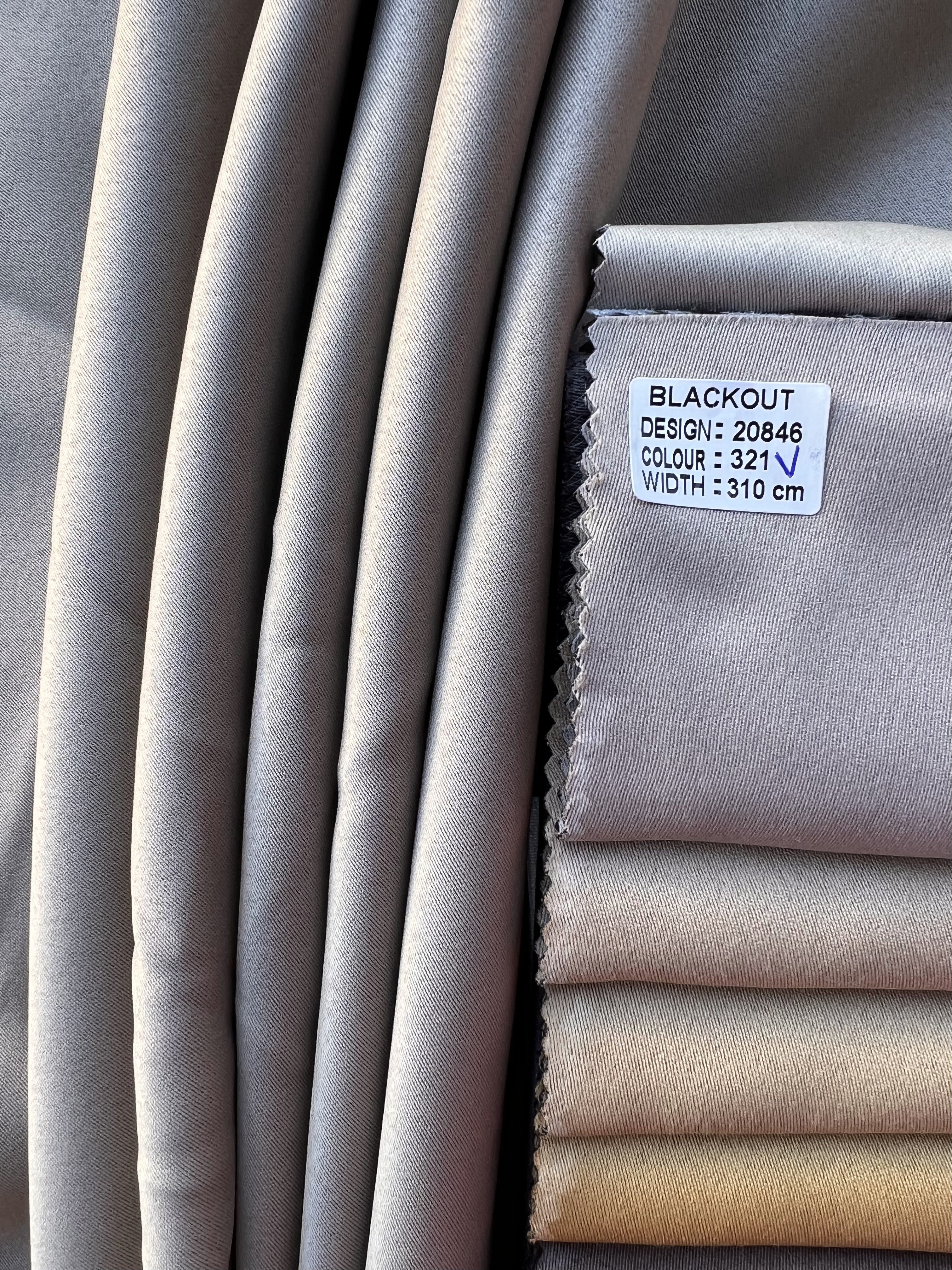 Monochrome "Blackout" curtain, cappuccino color