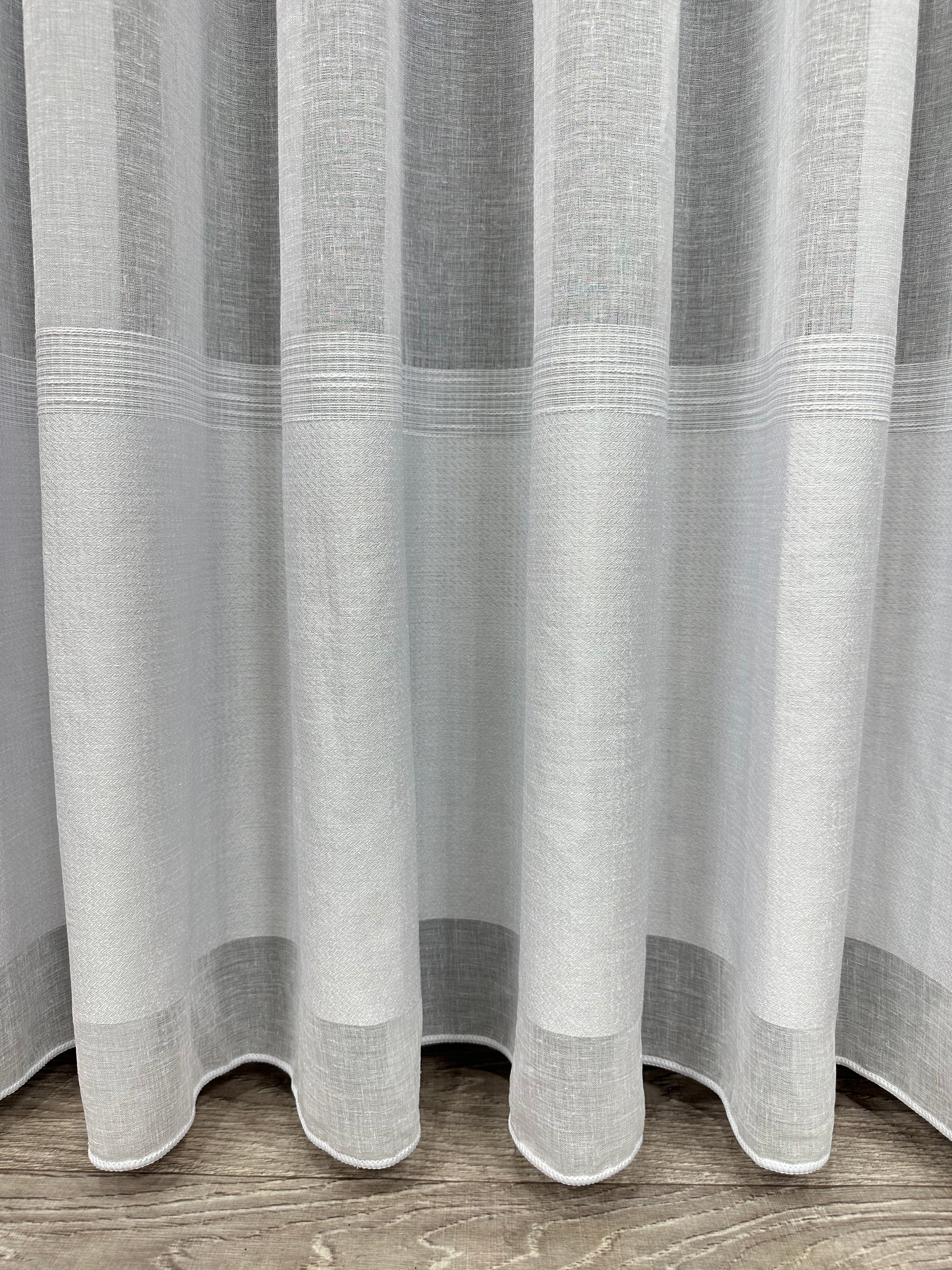 Bamboo-based tulle with beautiful embroidery, gray color