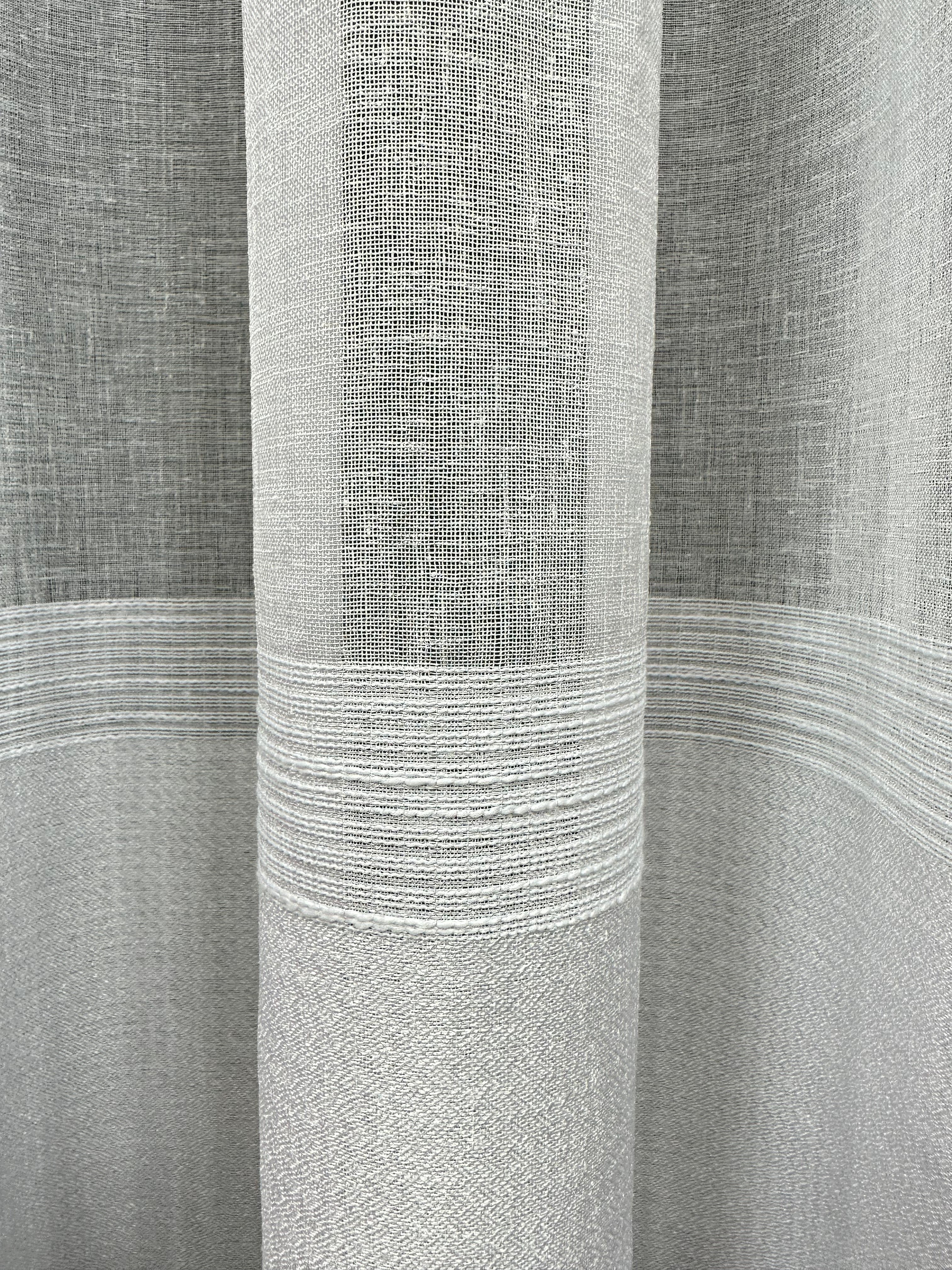 Bamboo-based tulle with beautiful embroidery, gray color