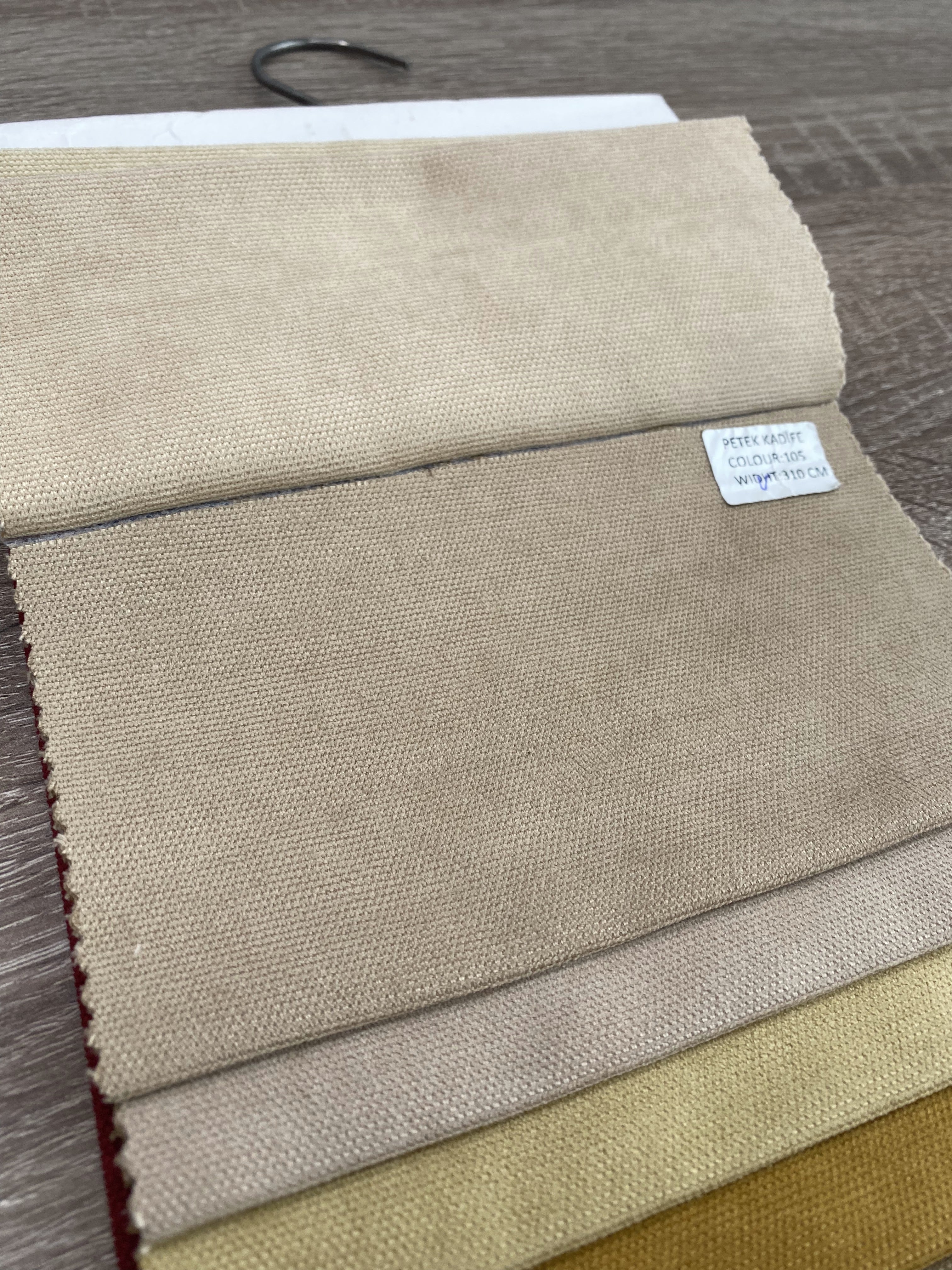 Plain microvelor curtain, sand color