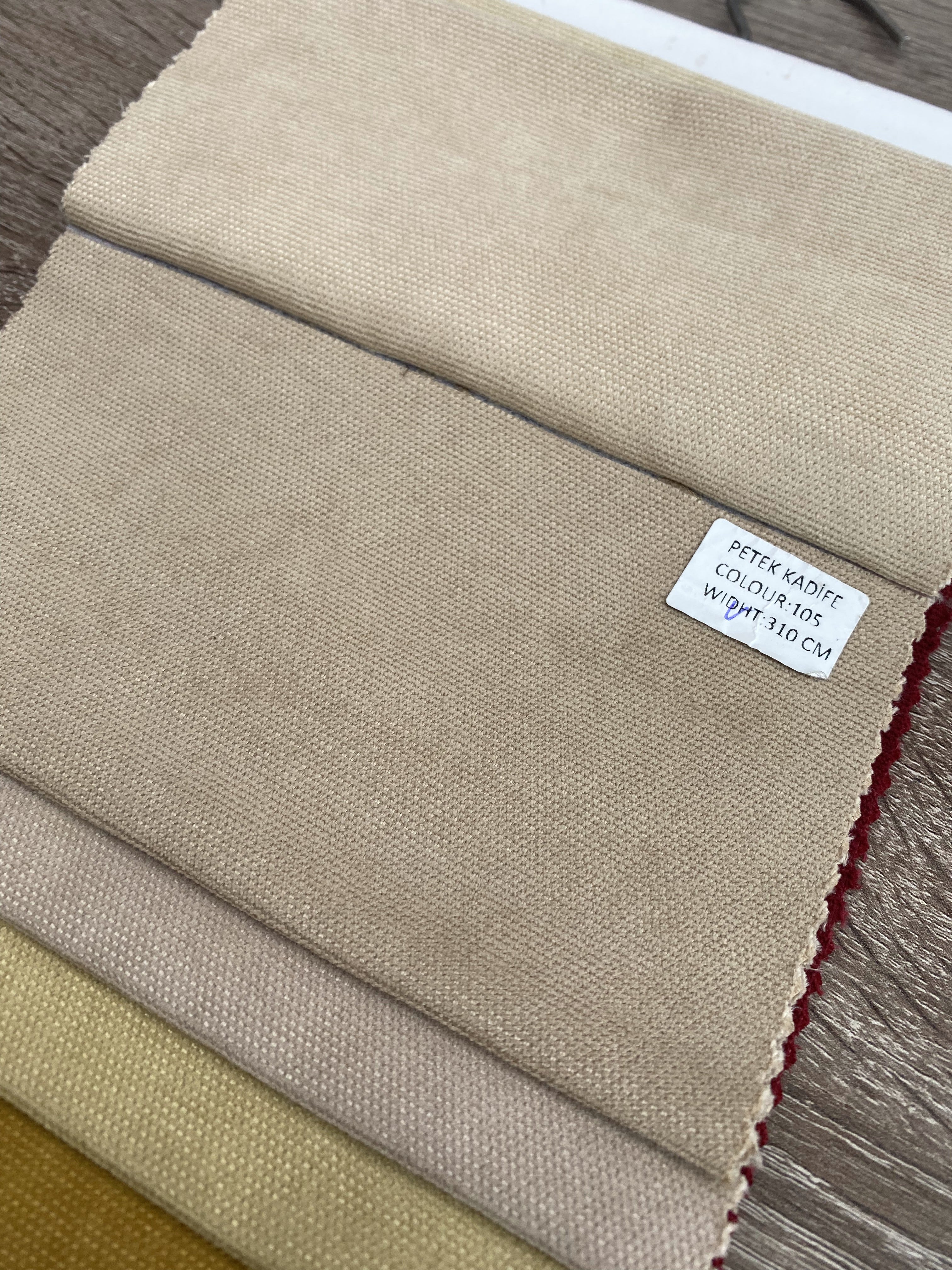 Plain microvelor curtain, sand color