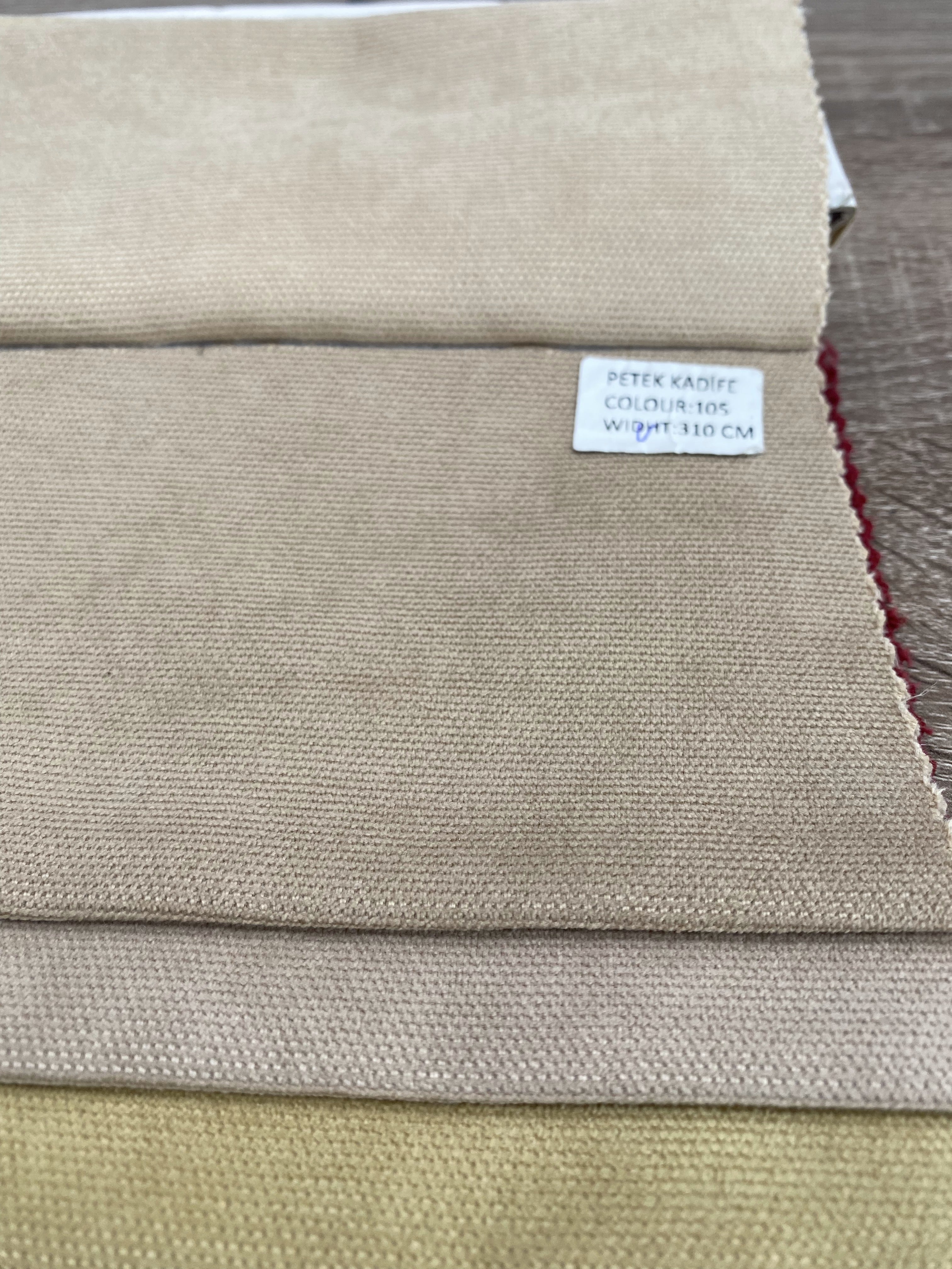 Plain microvelor curtain, sand color