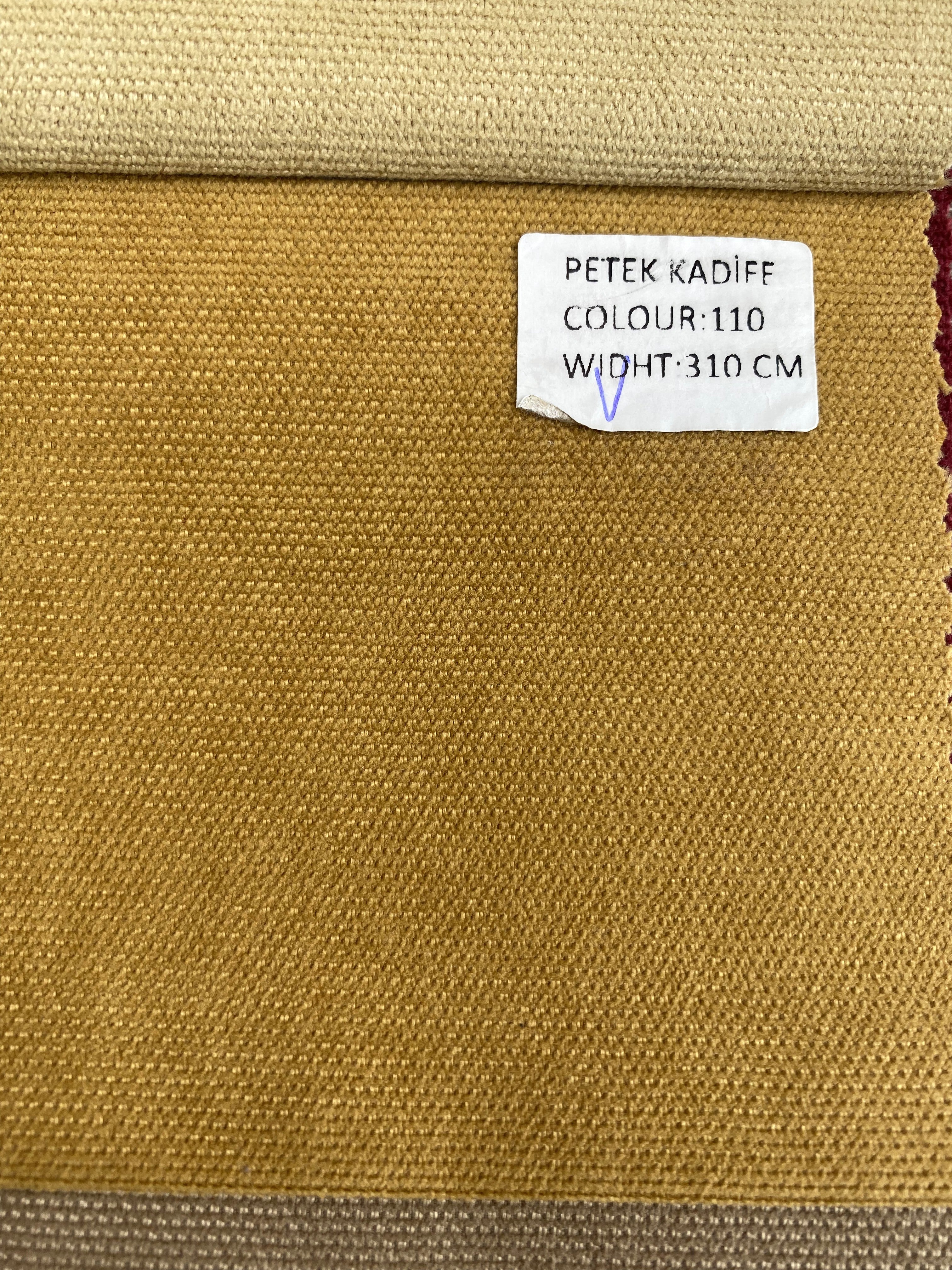 Plain microvelor curtain, mustard color