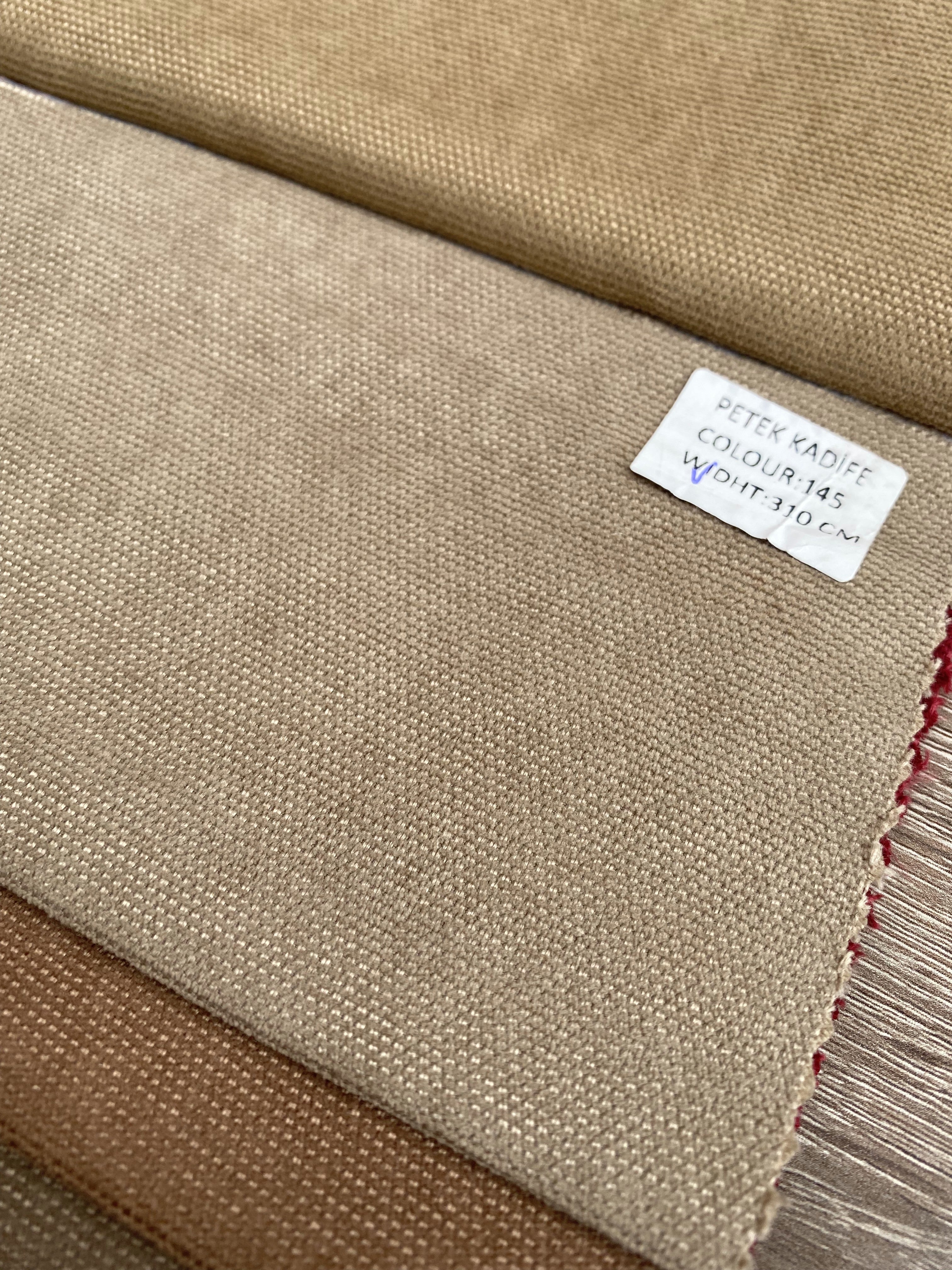 Plain microvelor curtain, cappuccino color