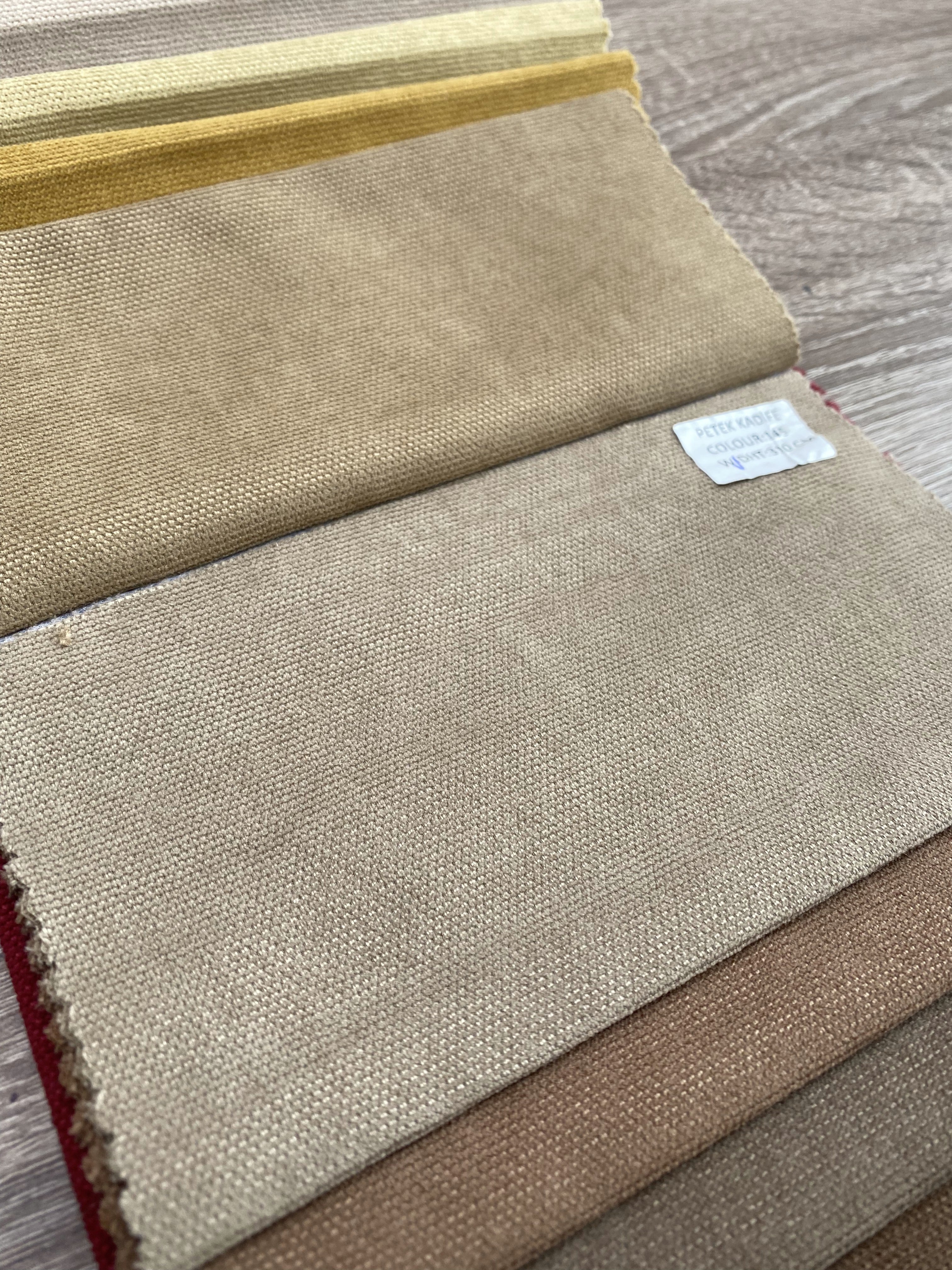 Plain microvelor curtain, cappuccino color