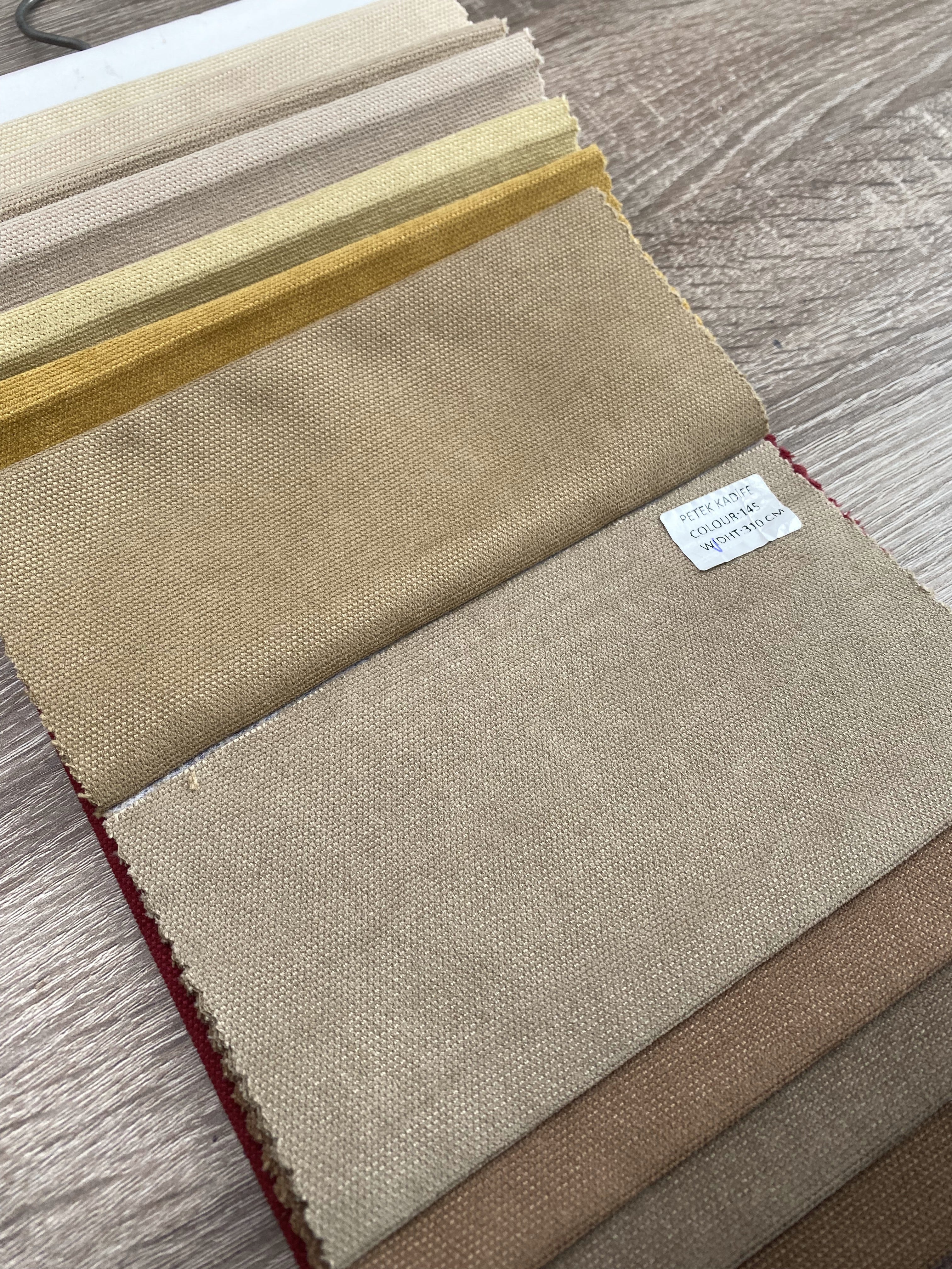 Plain microvelor curtain, cappuccino color