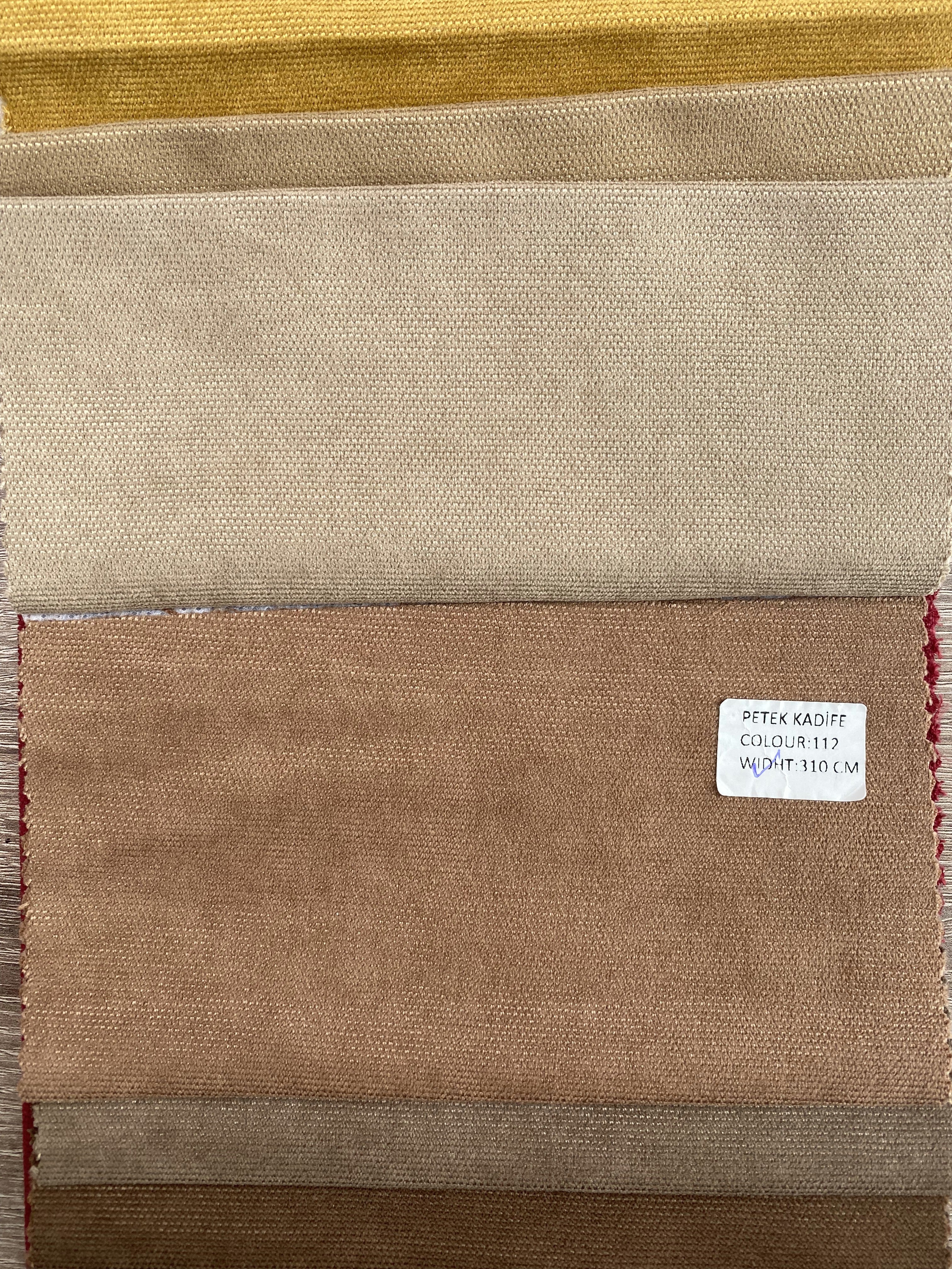 Plain microvelor curtain, light brown color