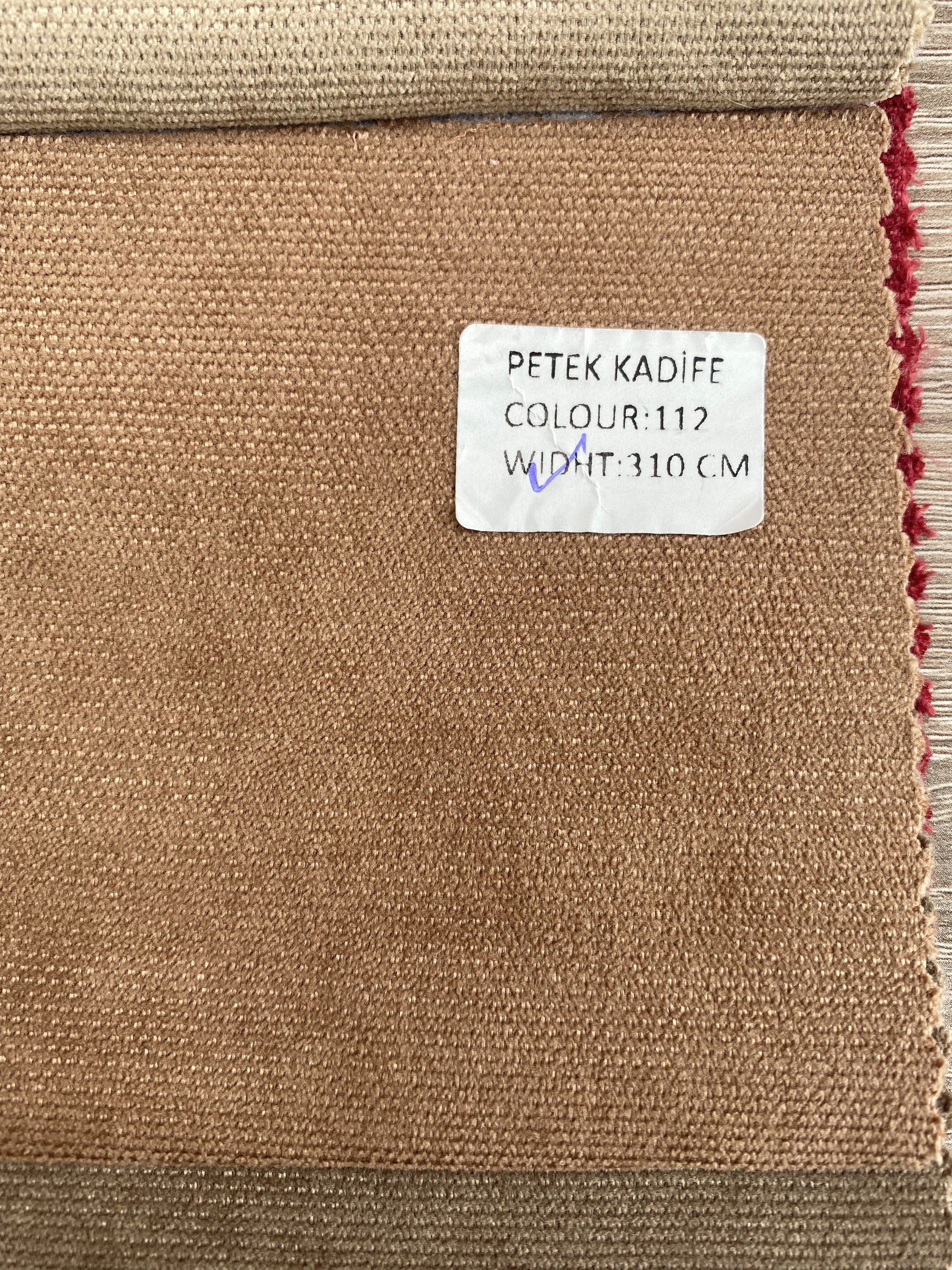 Plain microvelor curtain, light brown color