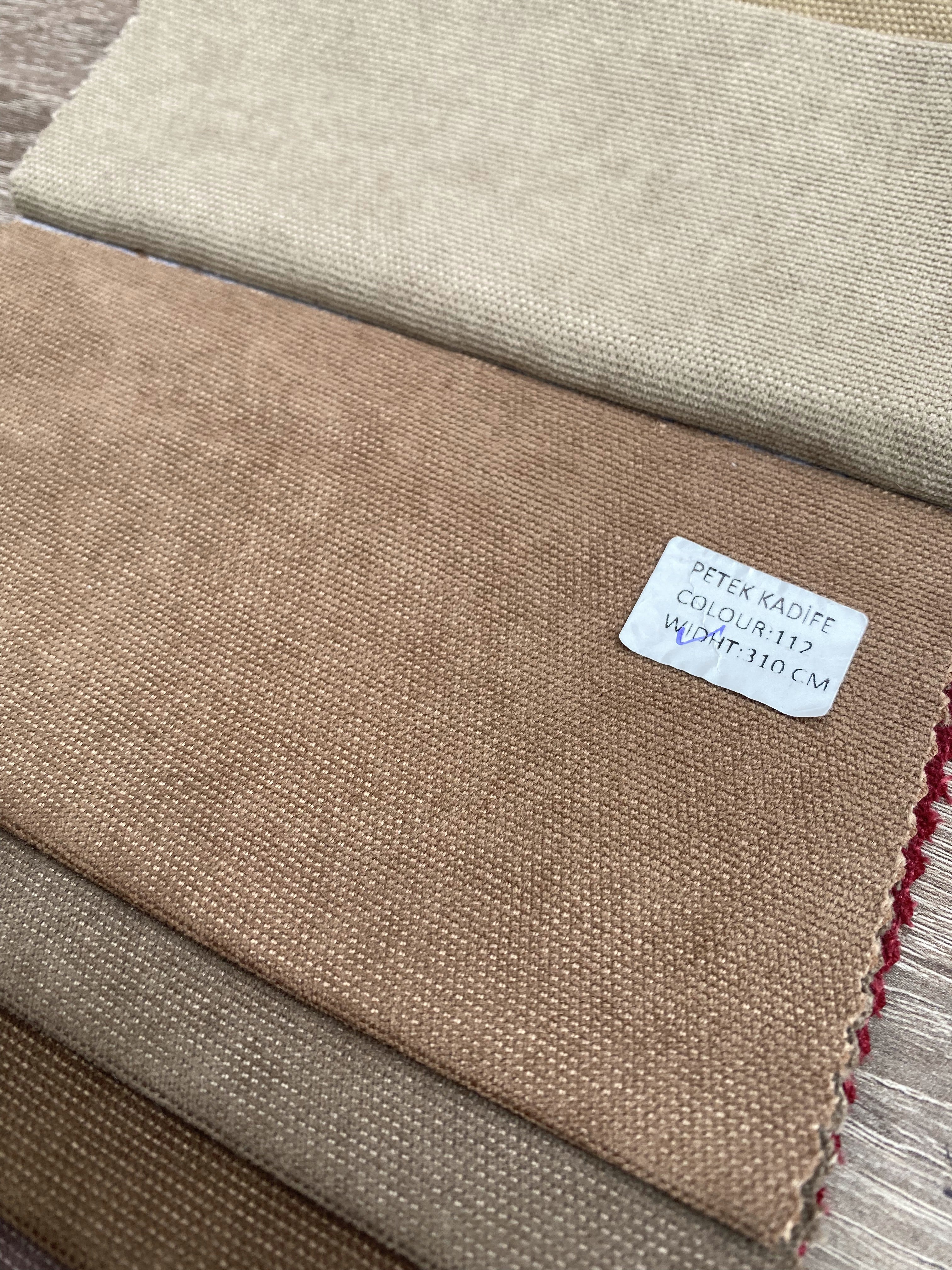 Plain microvelor curtain, light brown color