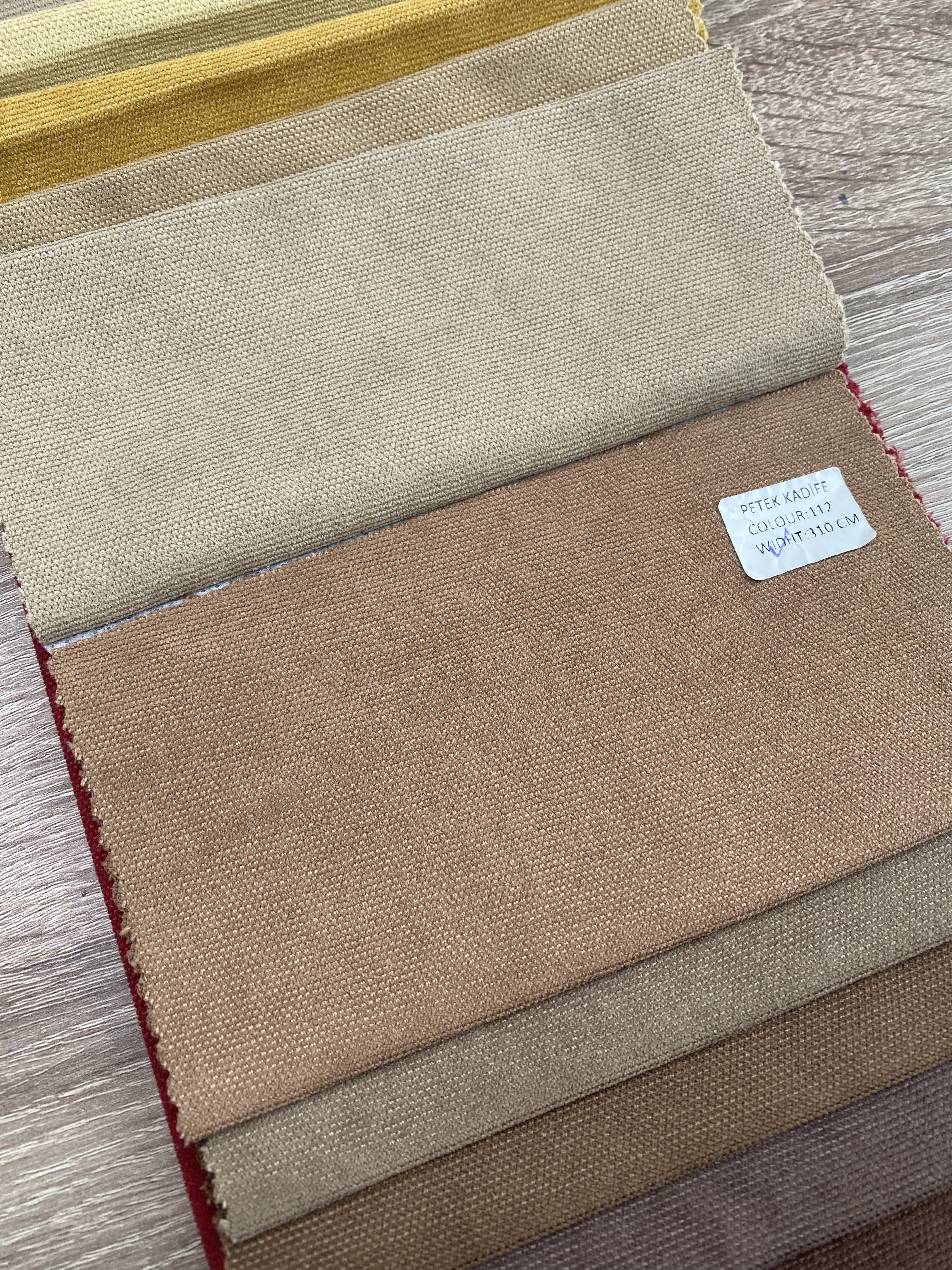 Plain microvelor curtain, light brown color