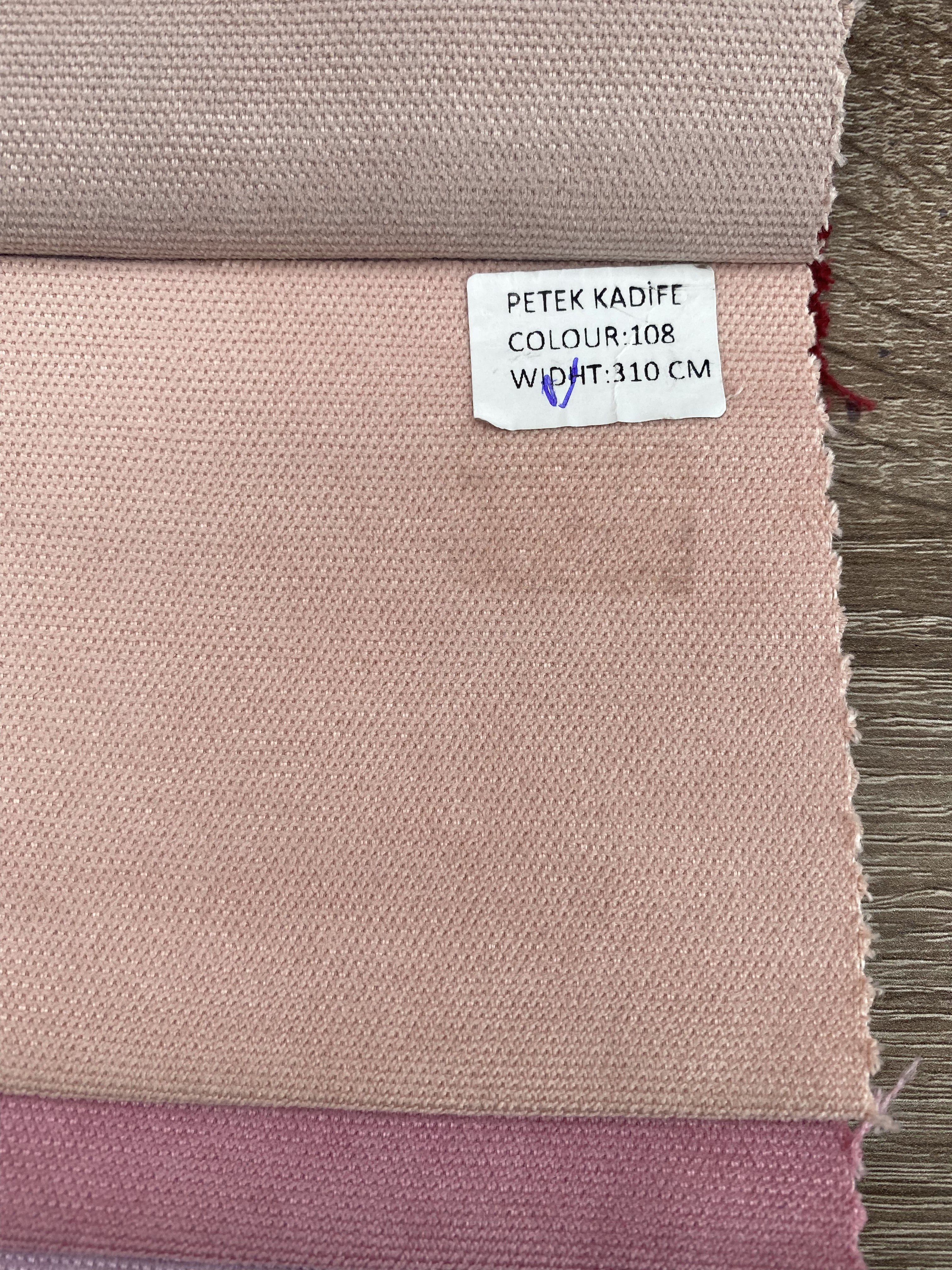 Plain microvelor curtain, light pink color