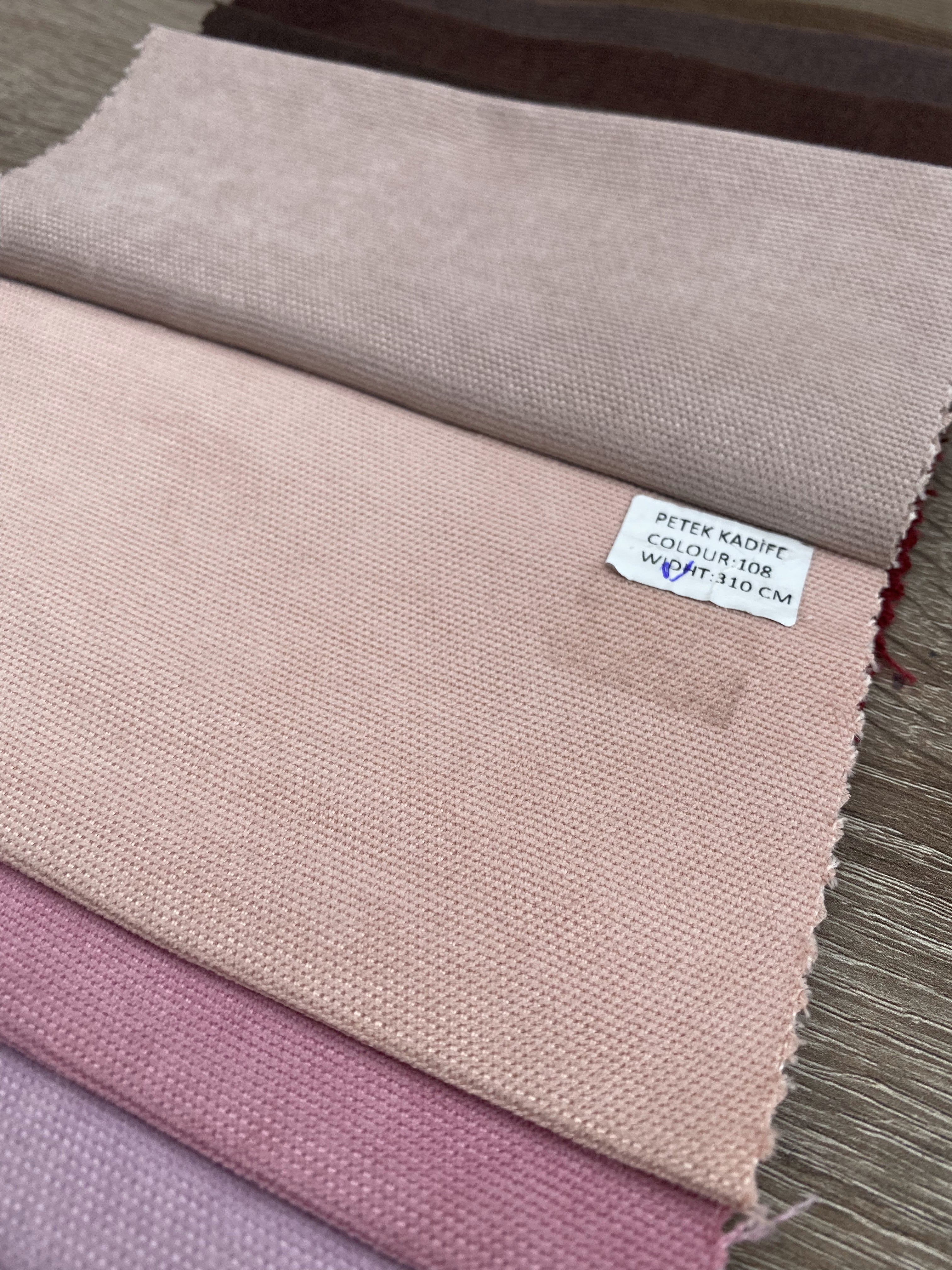 Plain microvelor curtain, light pink color