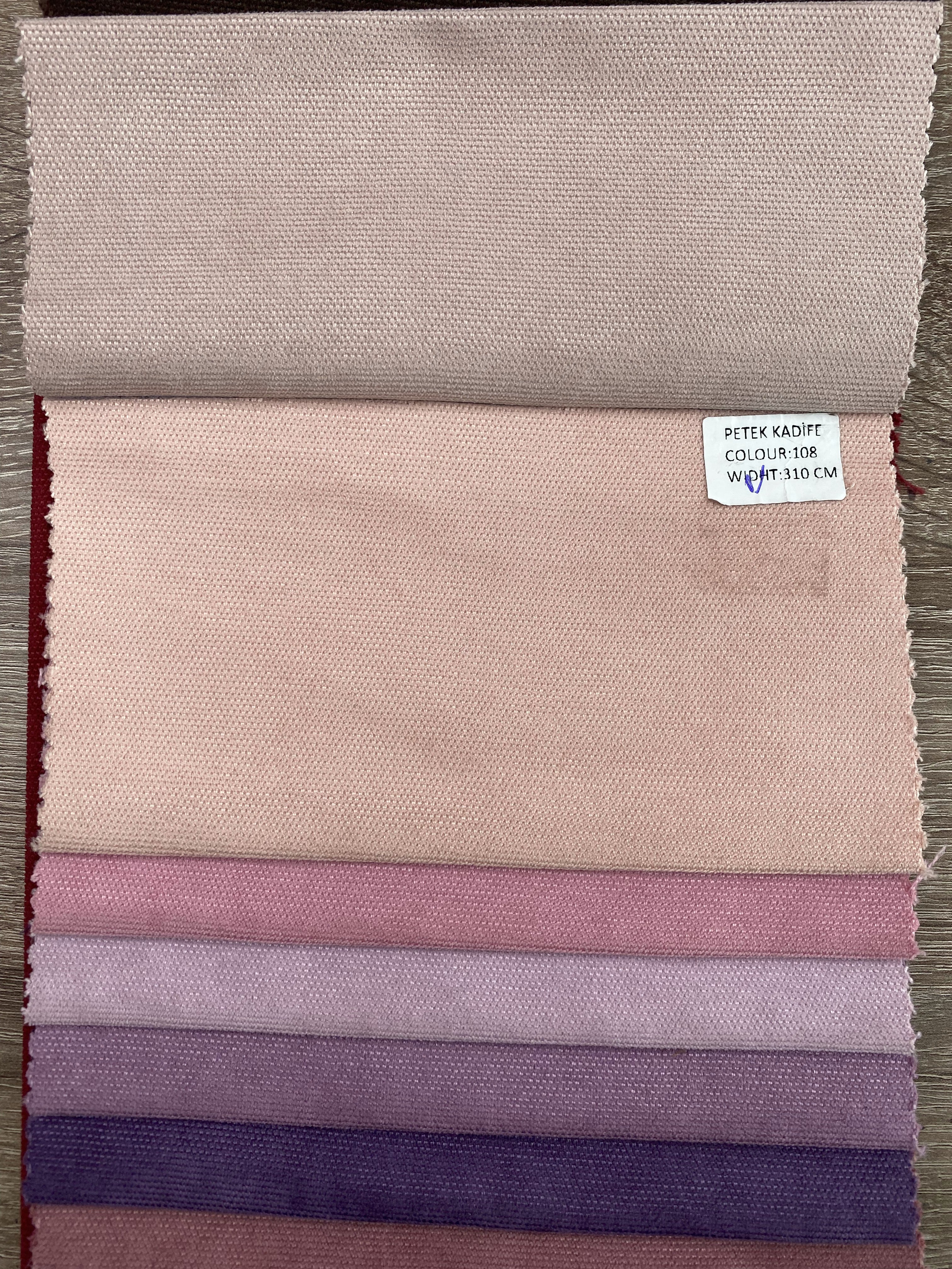 Plain microvelor curtain, light pink color