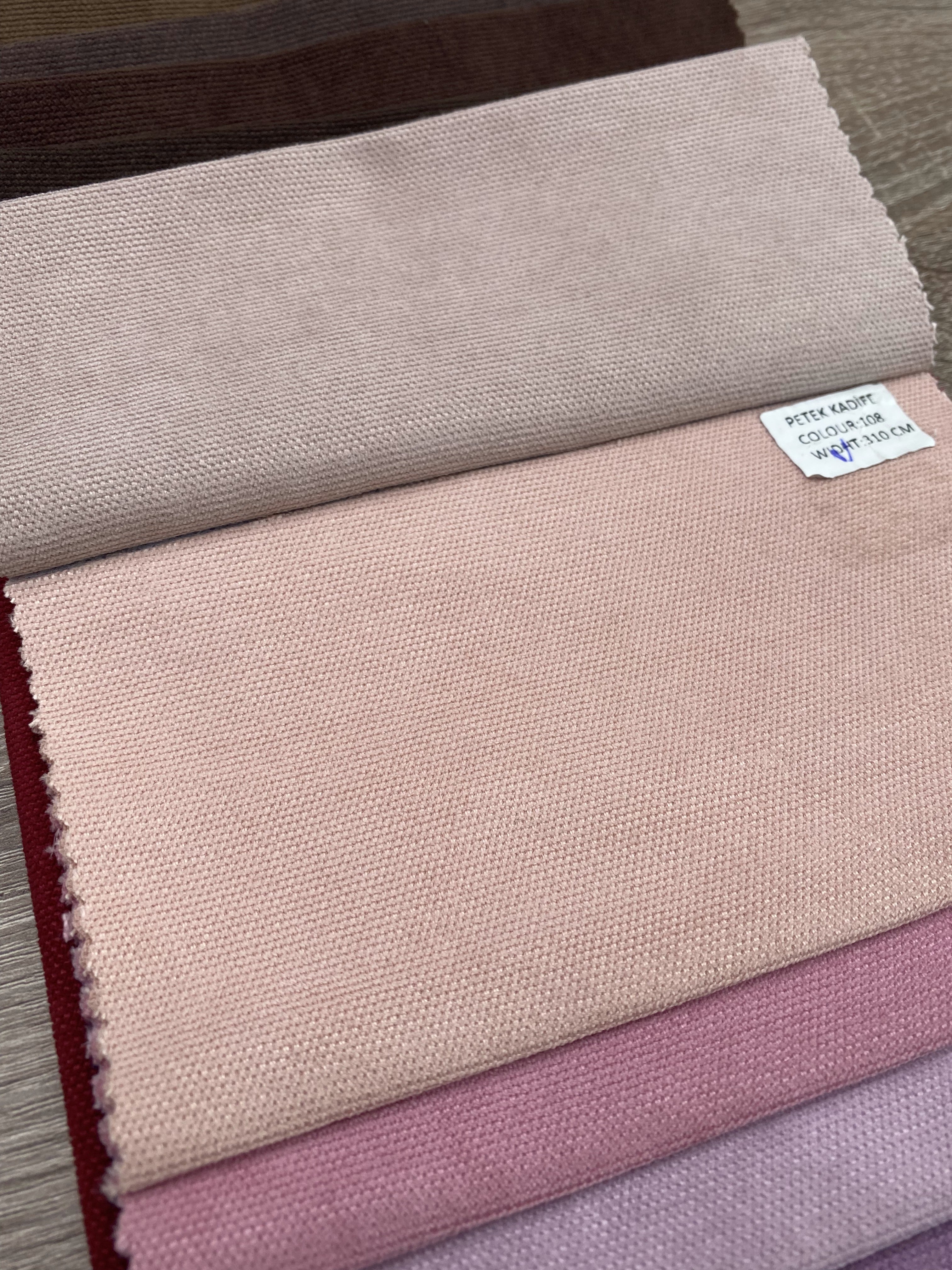 Plain microvelor curtain, light pink color