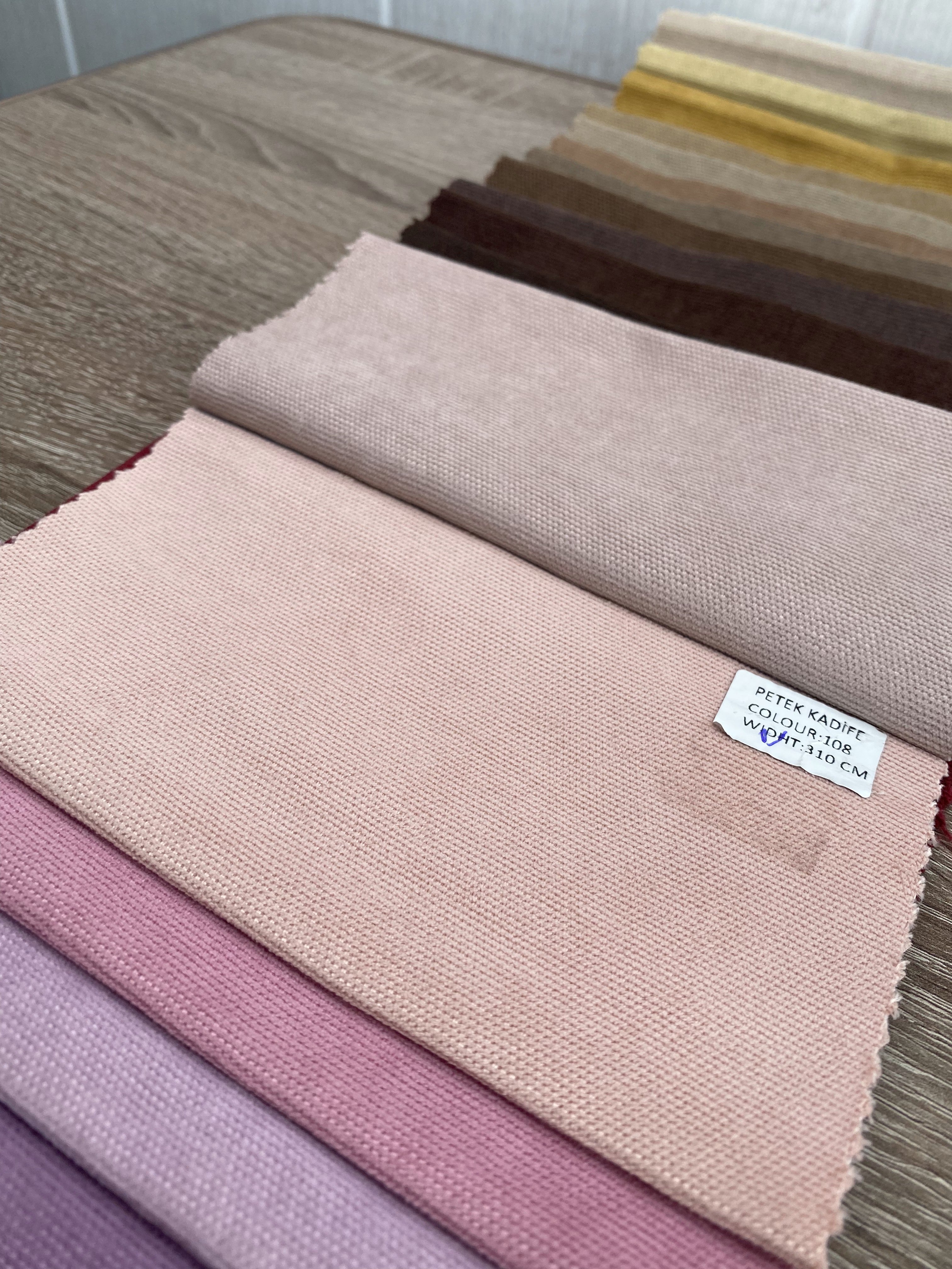 Plain microvelor curtain, light pink color