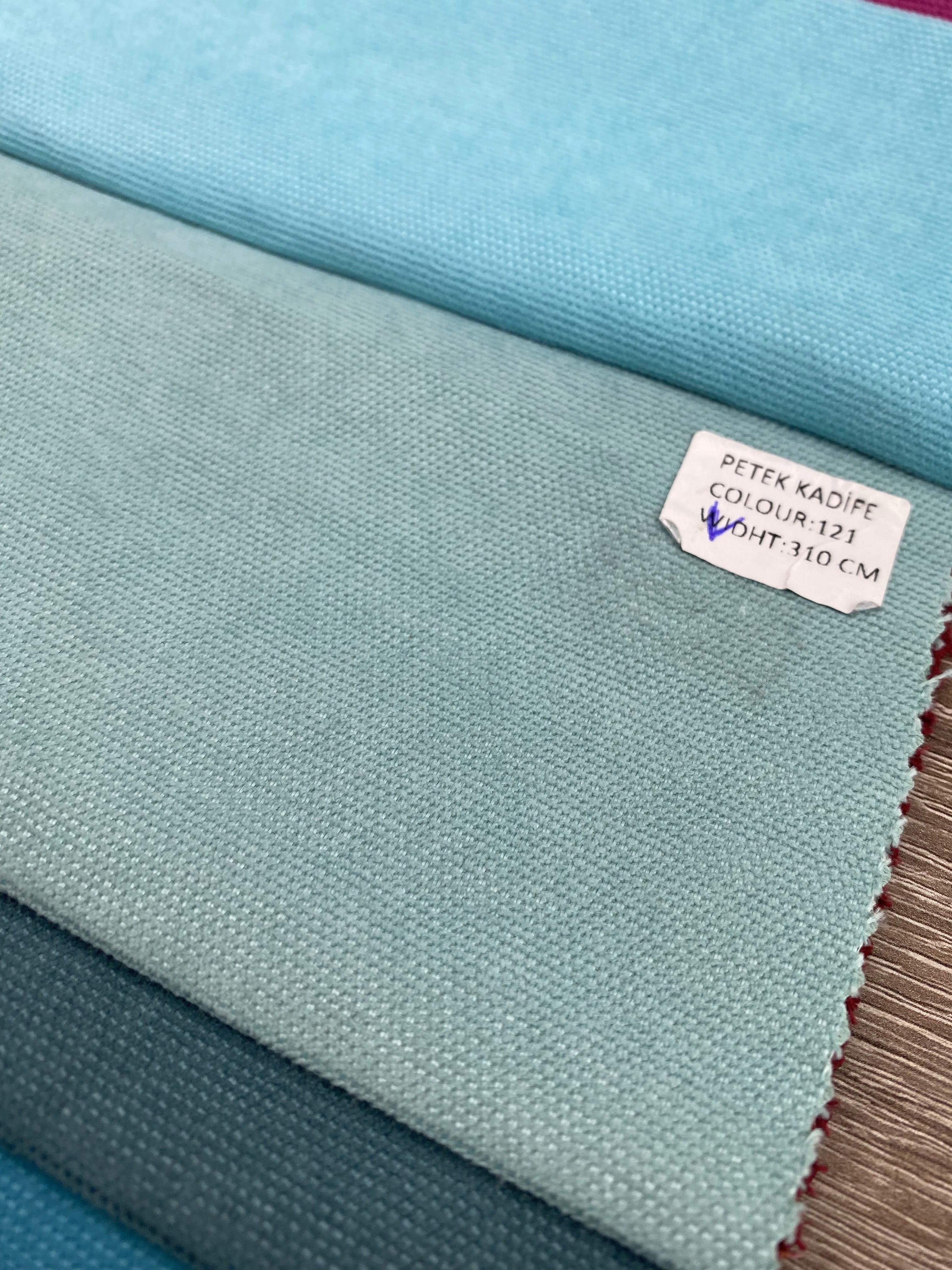 Plain microvelor curtain, mint color