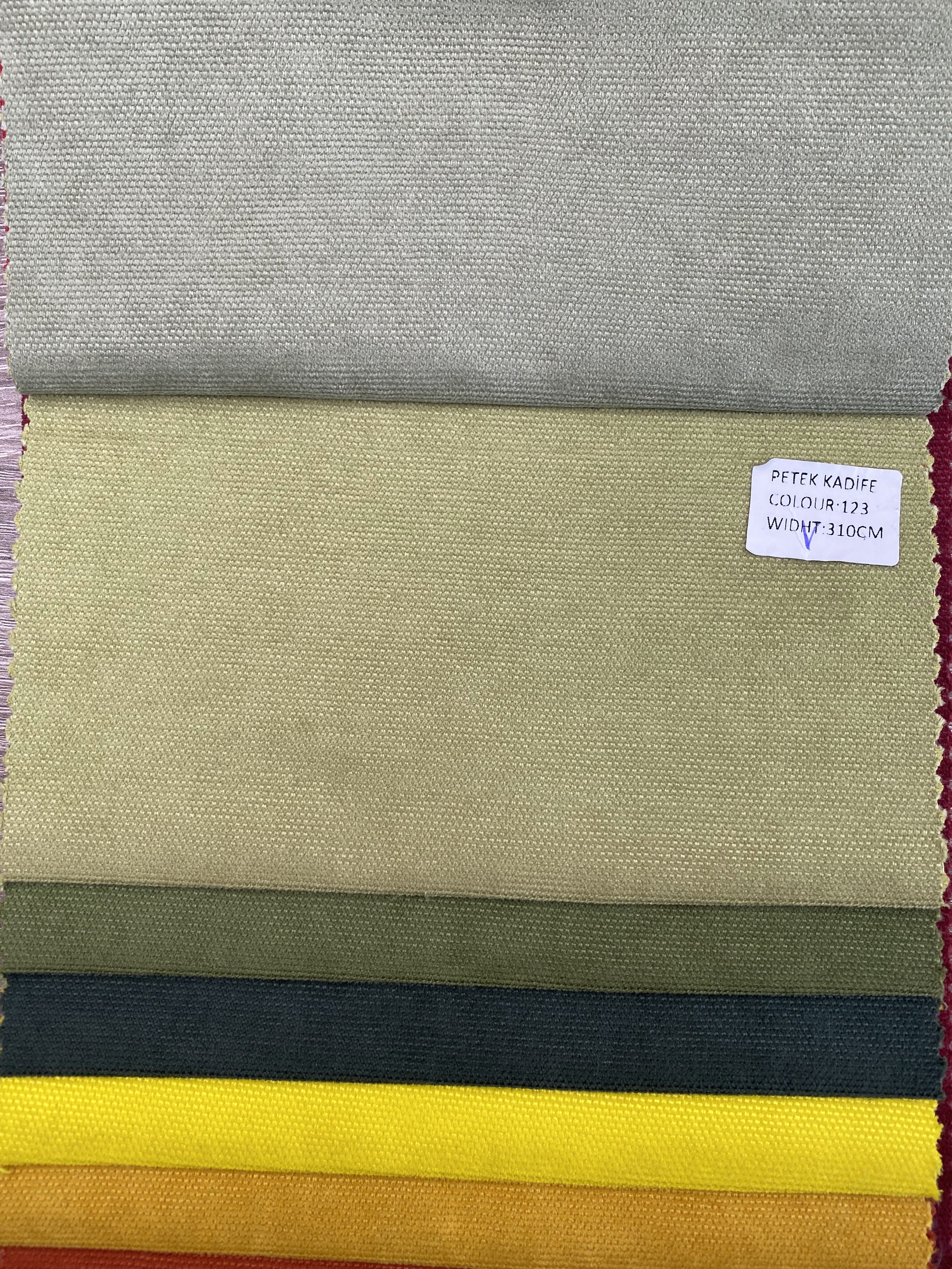 Plain microvelor curtain, light green color