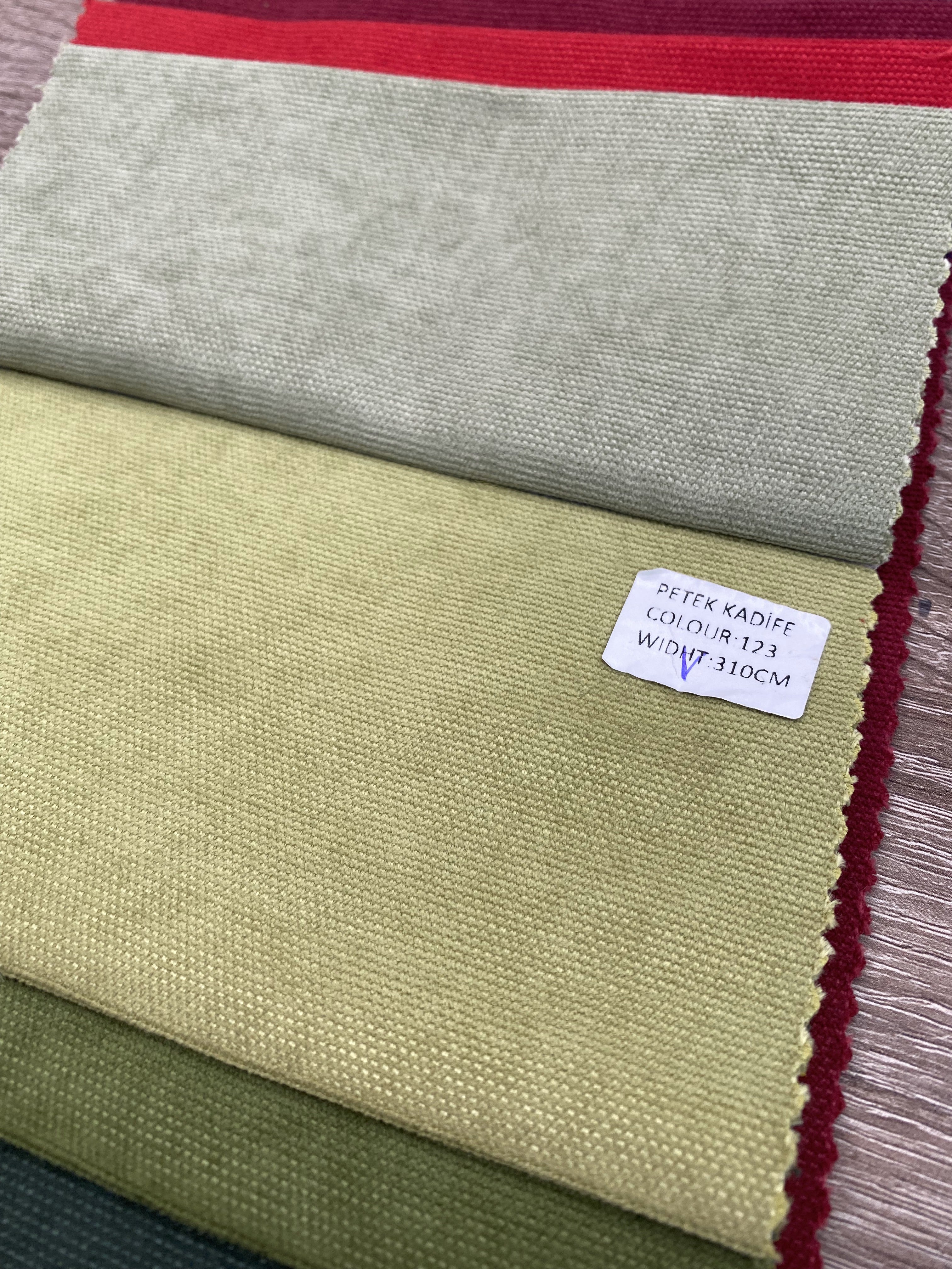 Plain microvelor curtain, light green color