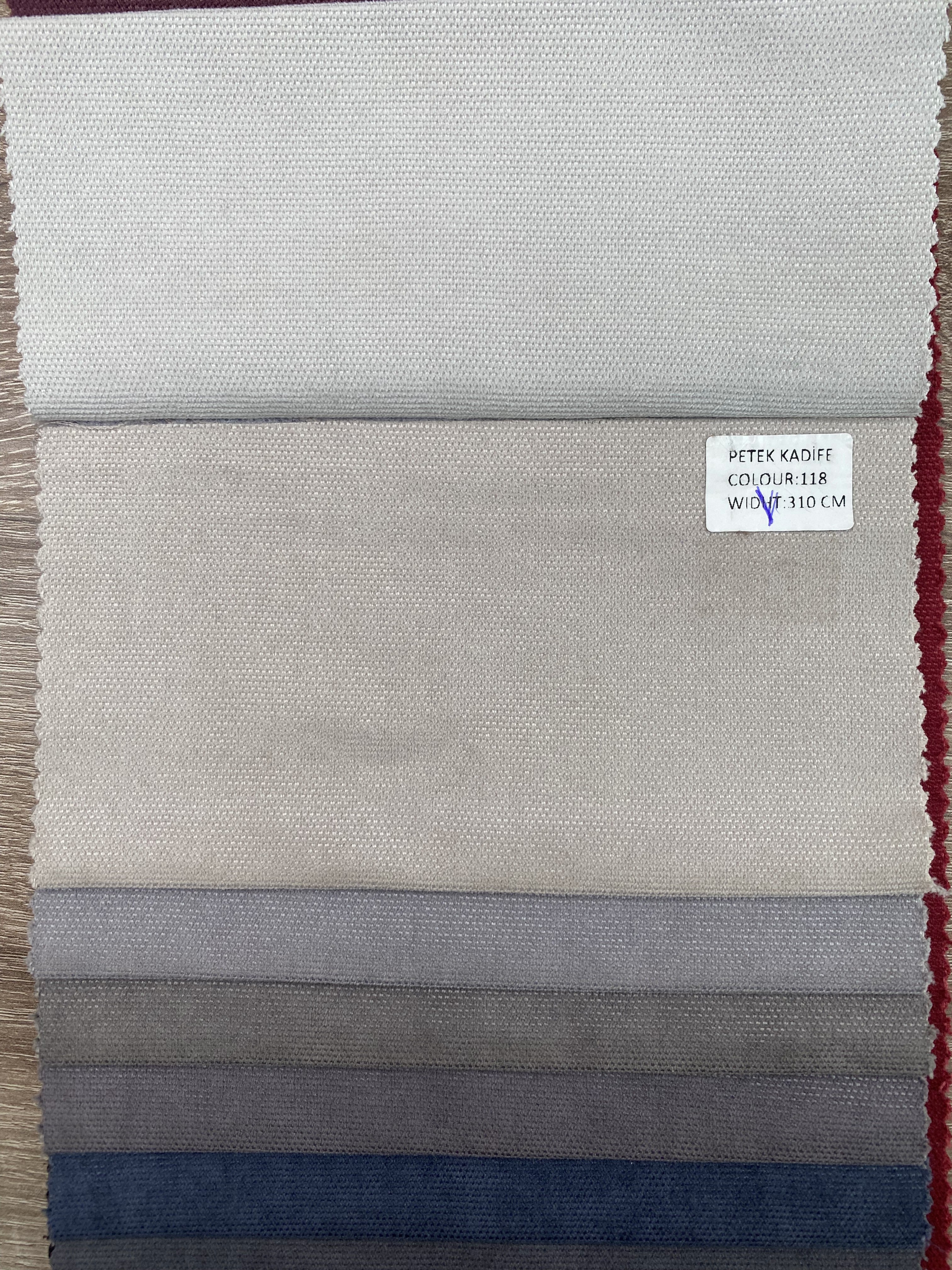 Plain microvelor curtain, light beige color