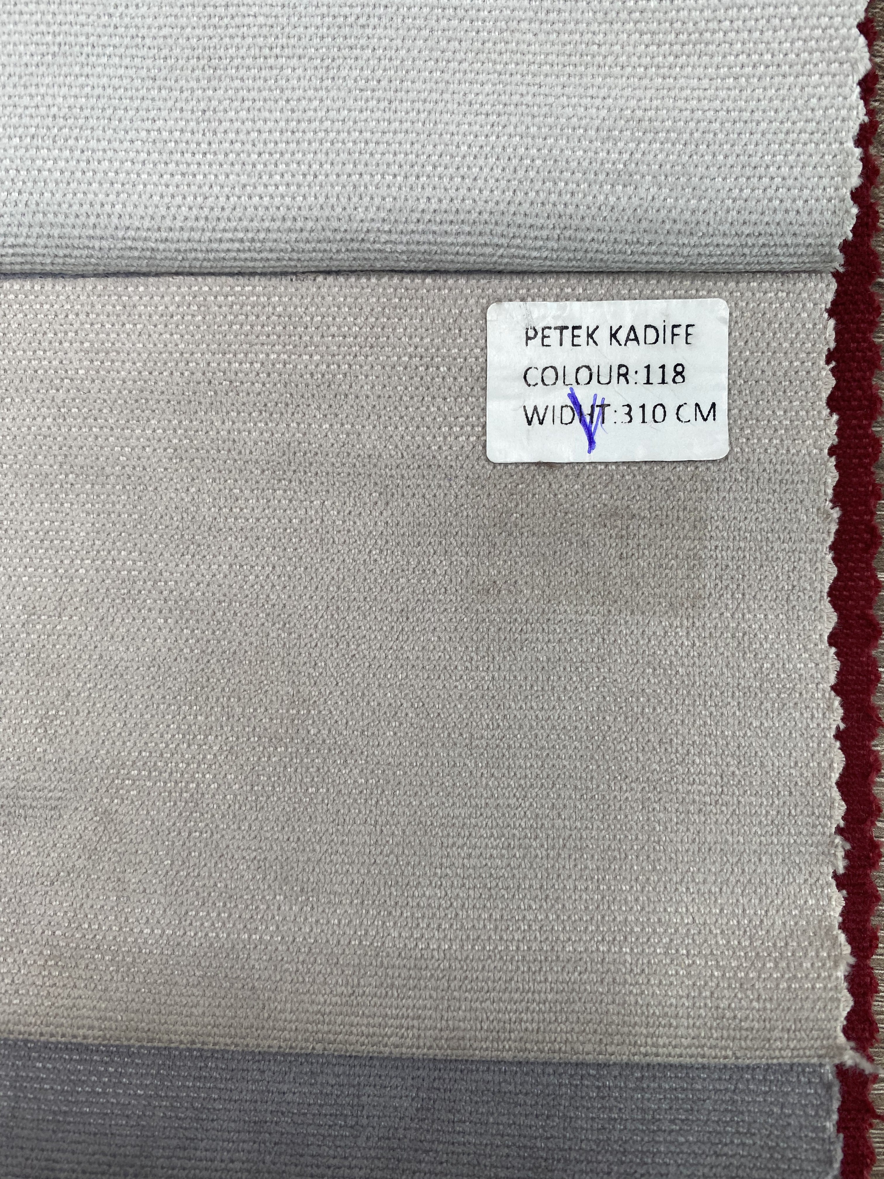 Plain microvelor curtain, light beige color