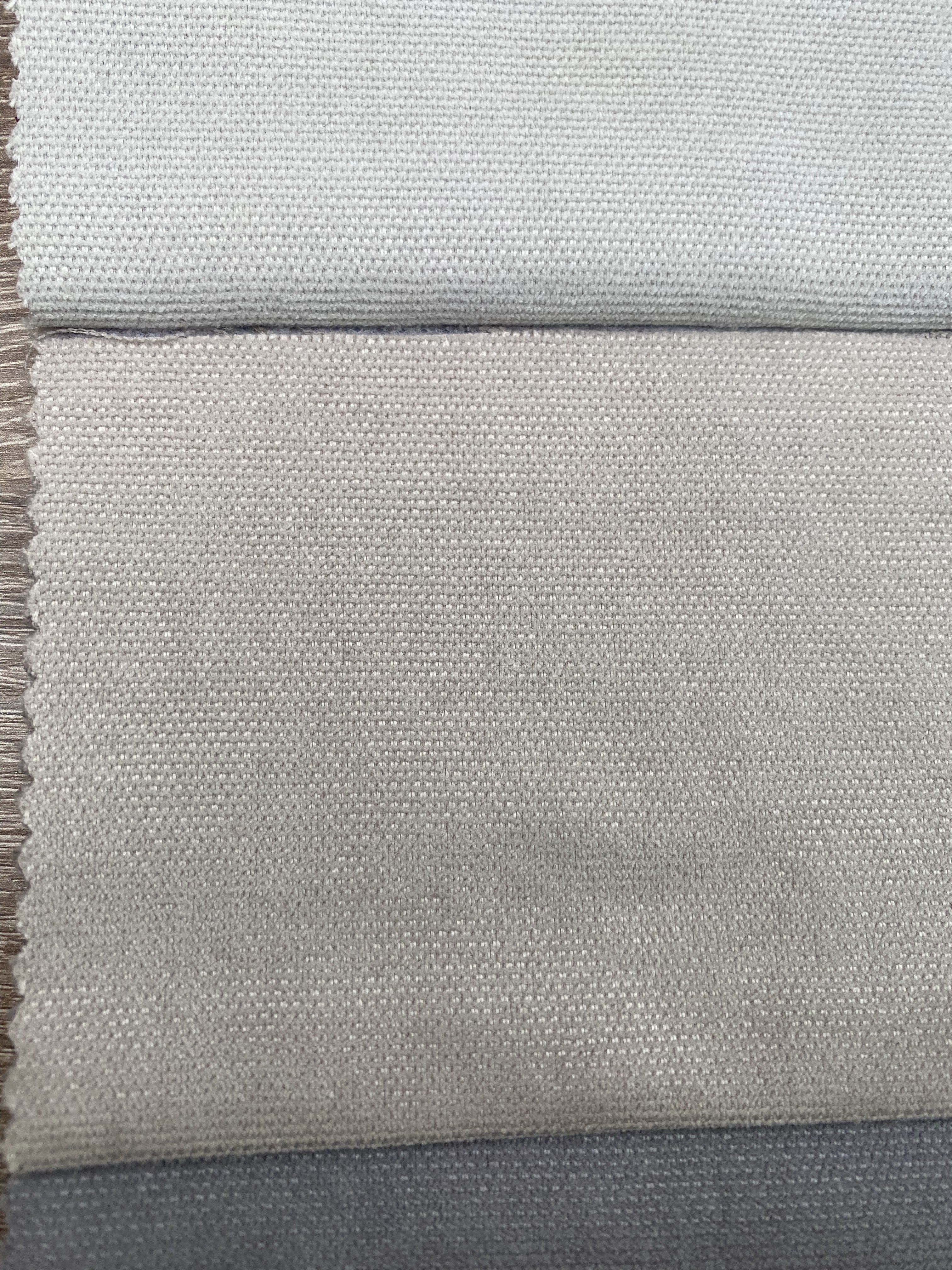 Plain microvelor curtain, light beige color