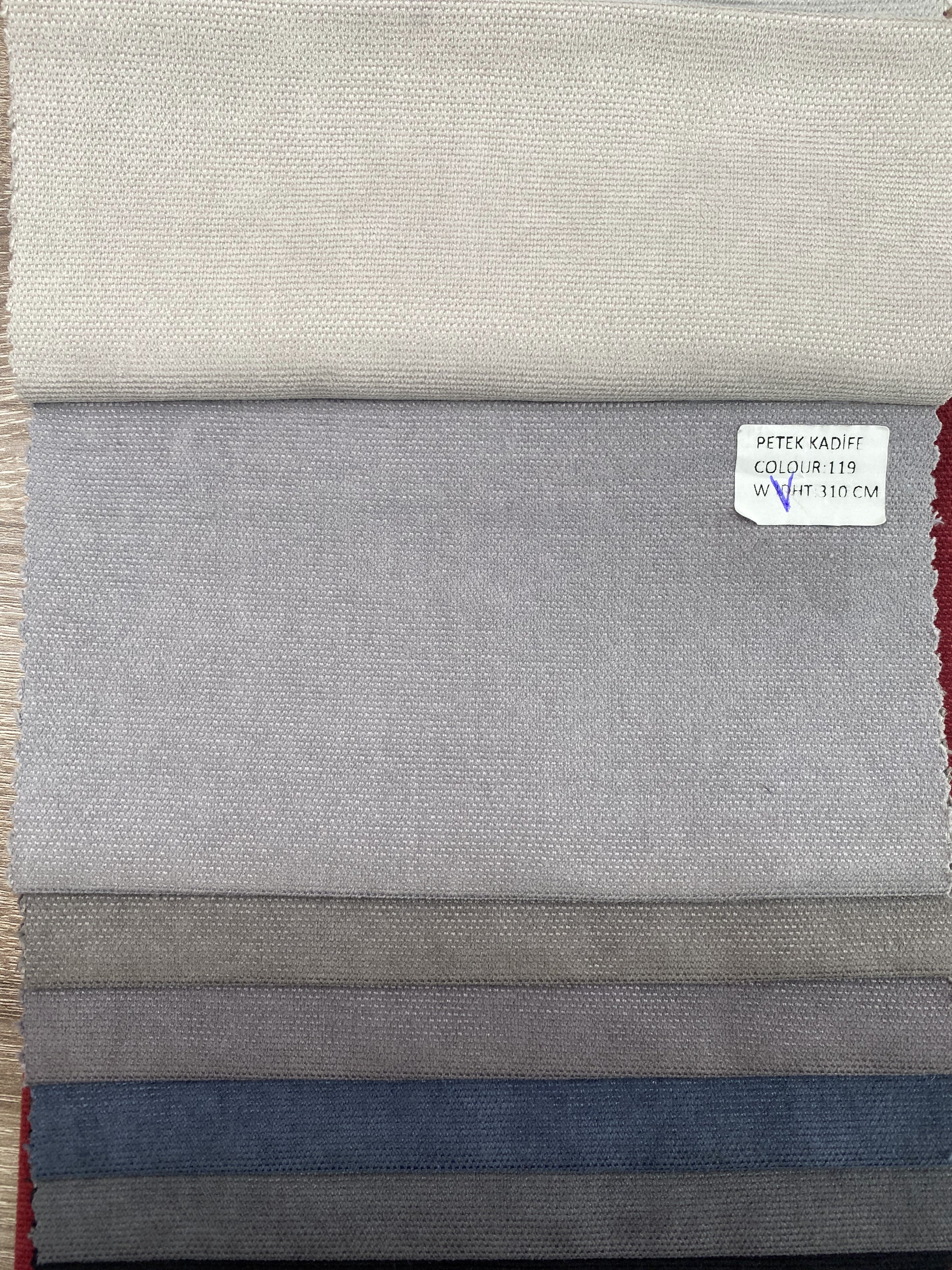 Plain microvelor curtain, grey color