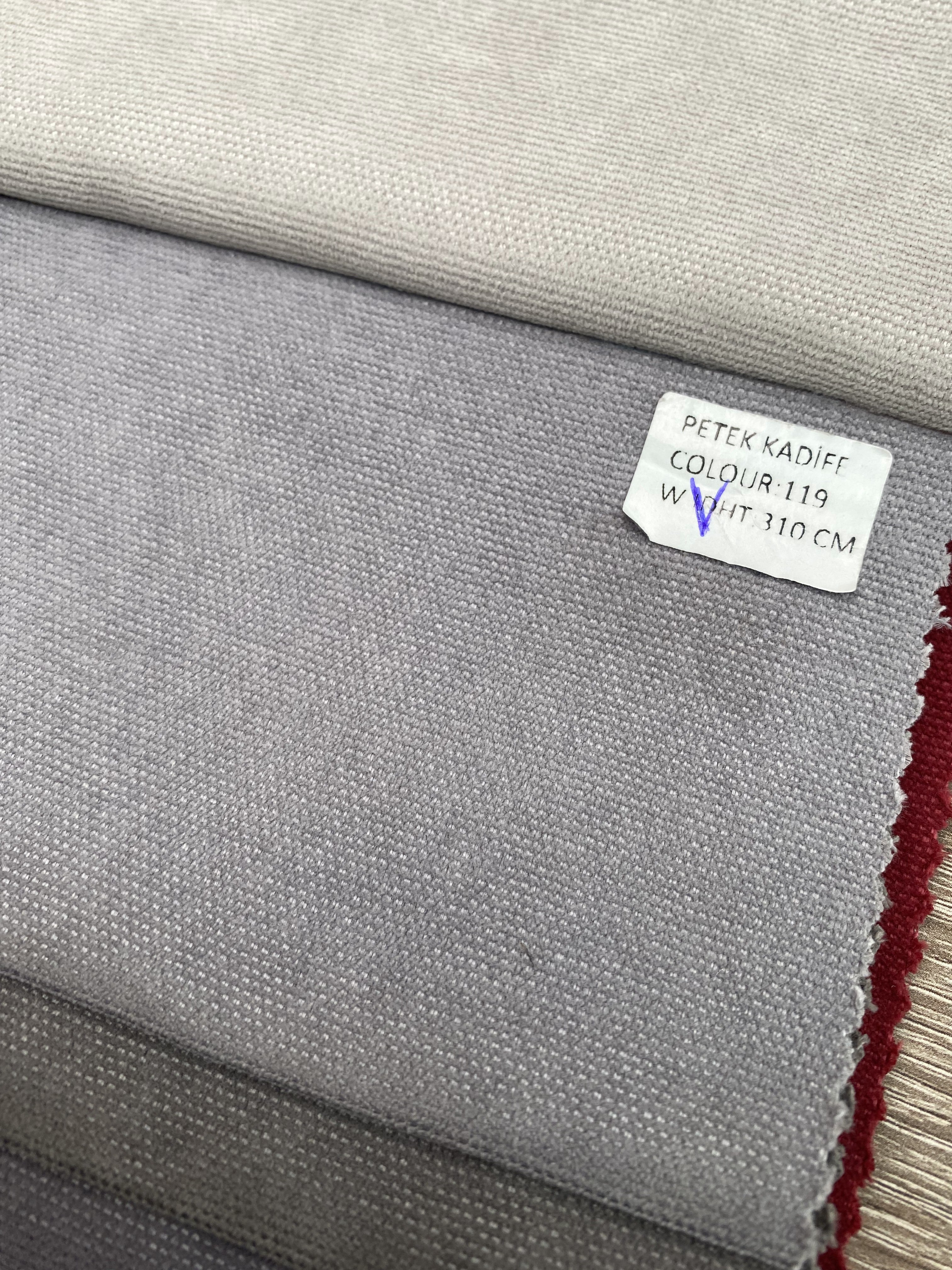 Plain microvelor curtain, grey color