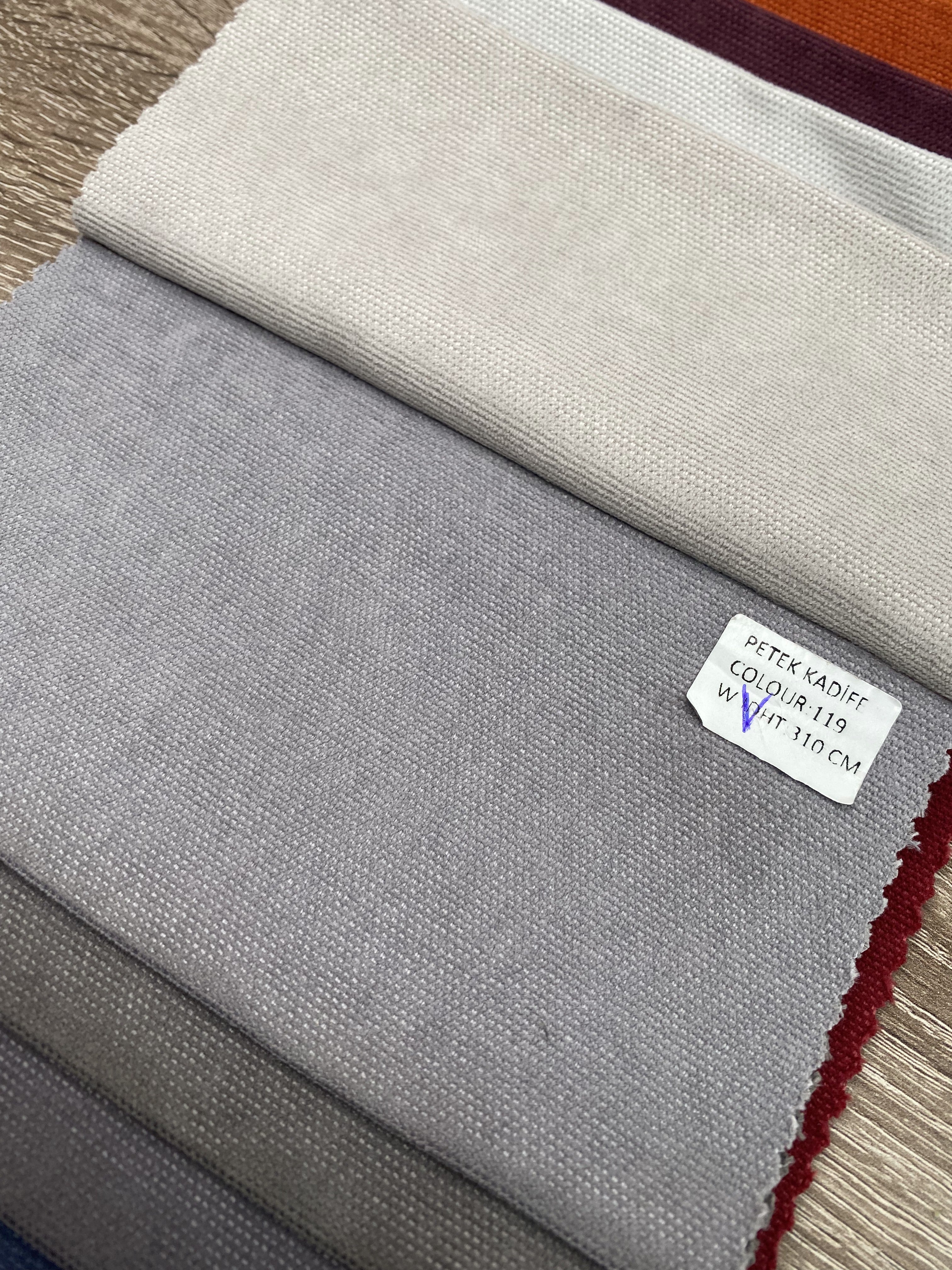 Plain microvelor curtain, grey color