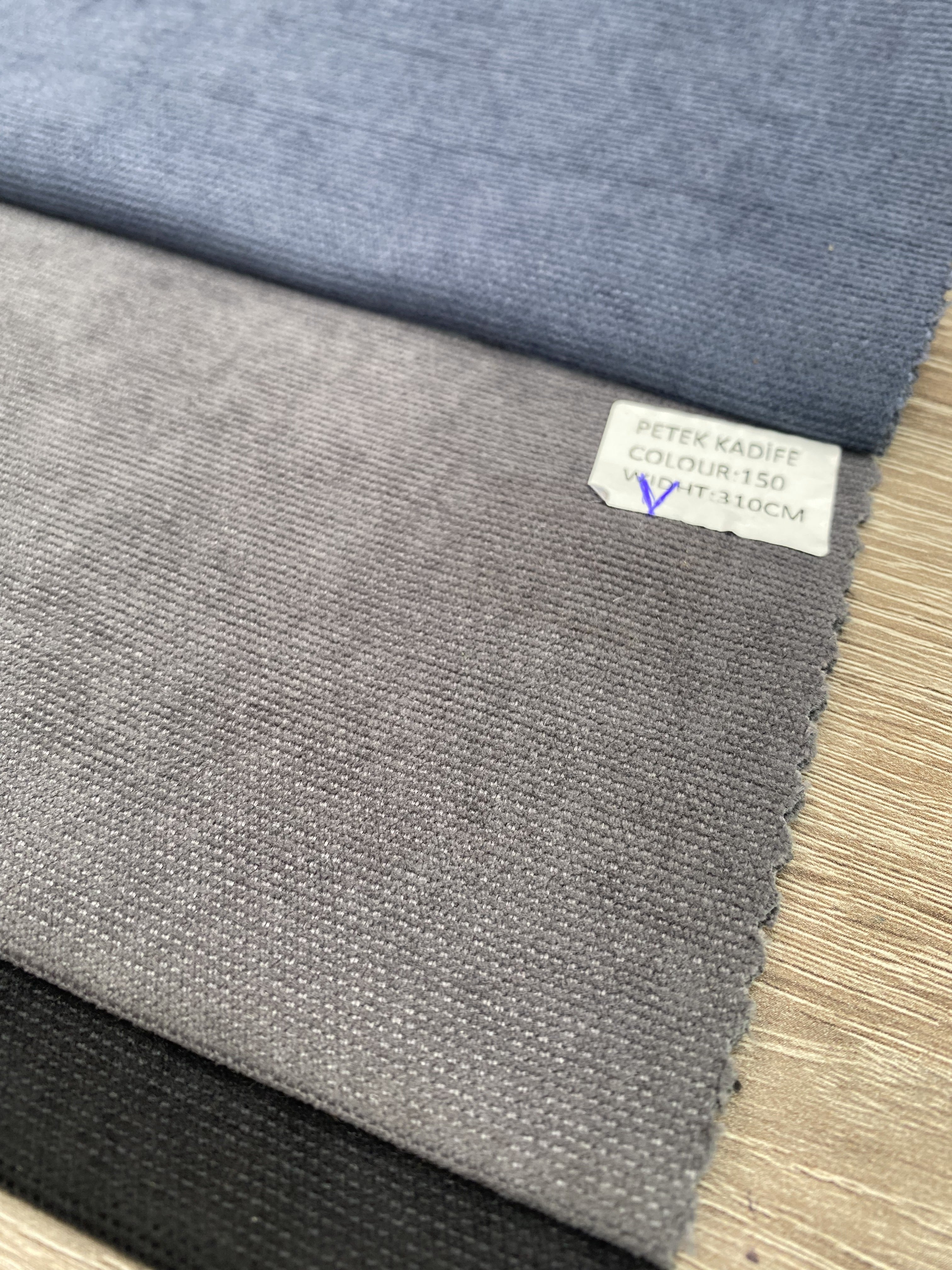 Plain microvelor curtain, graphite color