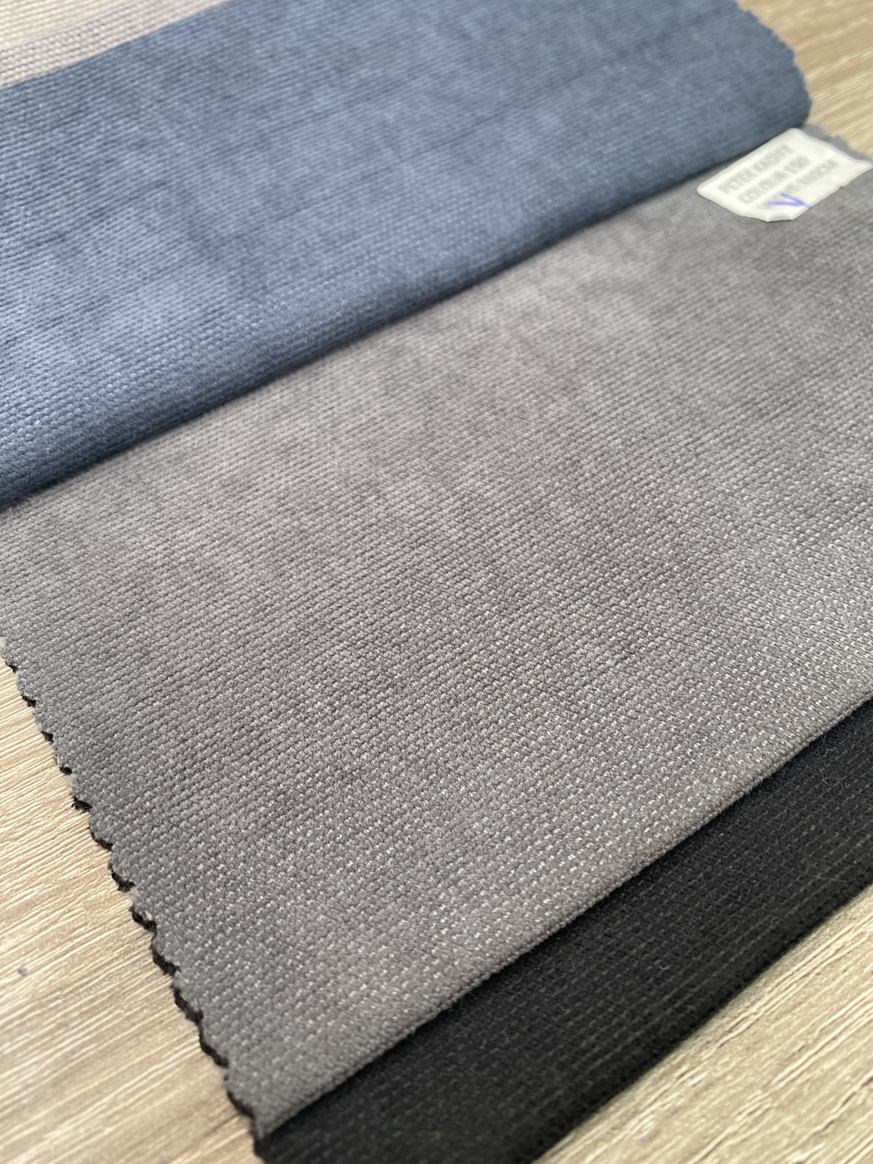 Plain microvelor curtain, graphite color