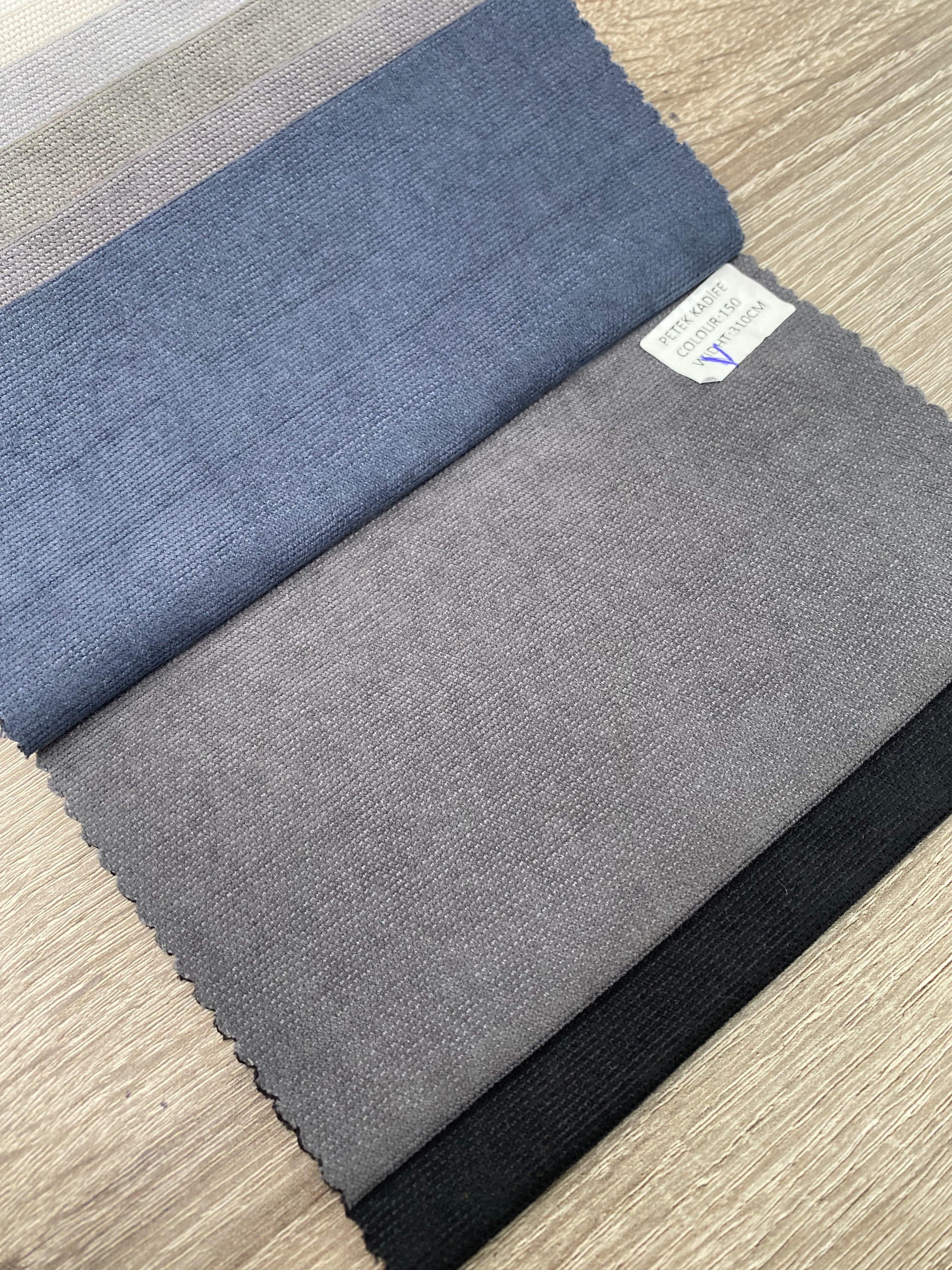 Plain microvelor curtain, graphite color