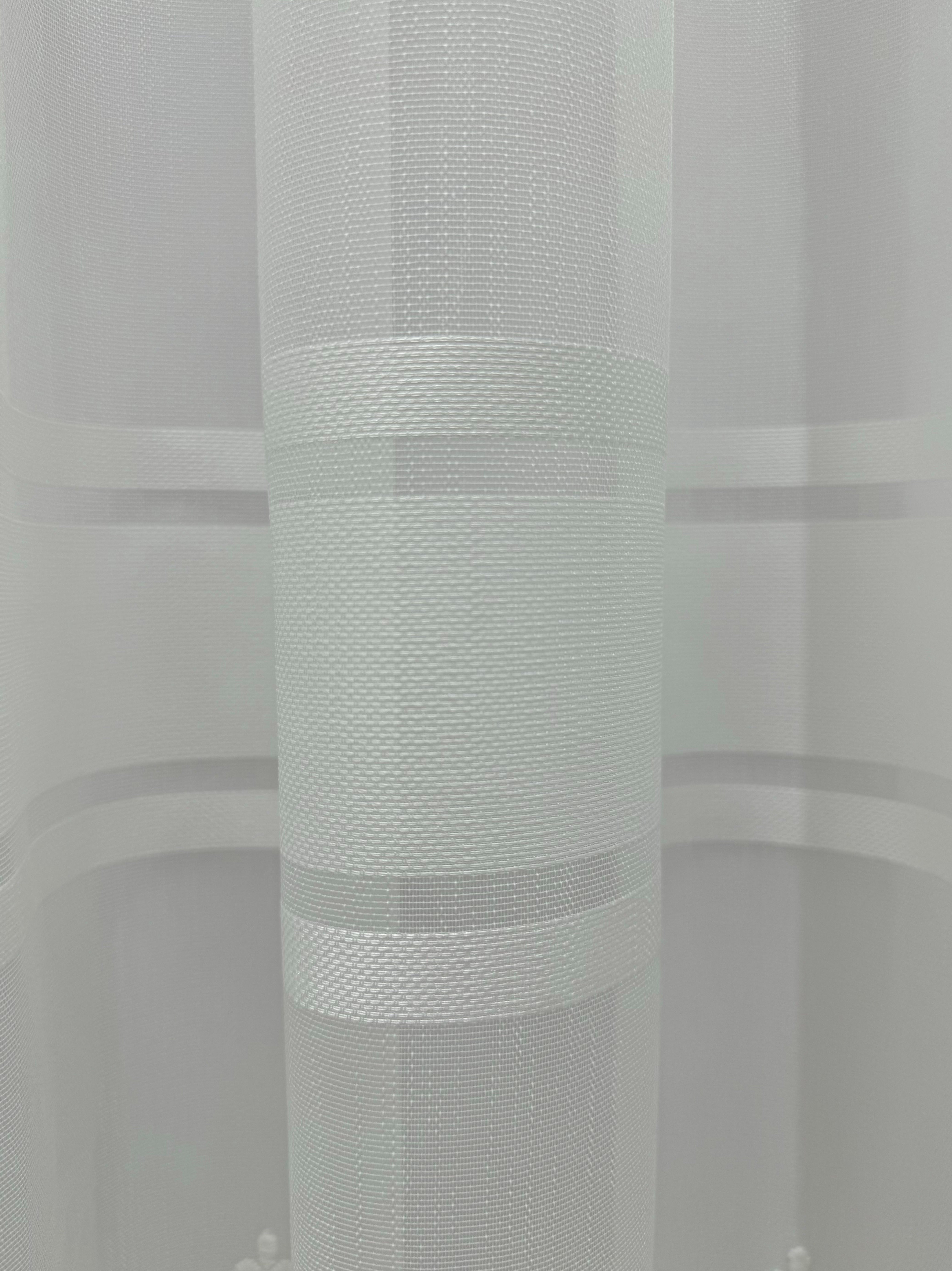 Sheer curtain with beautiful embroidery, milk color