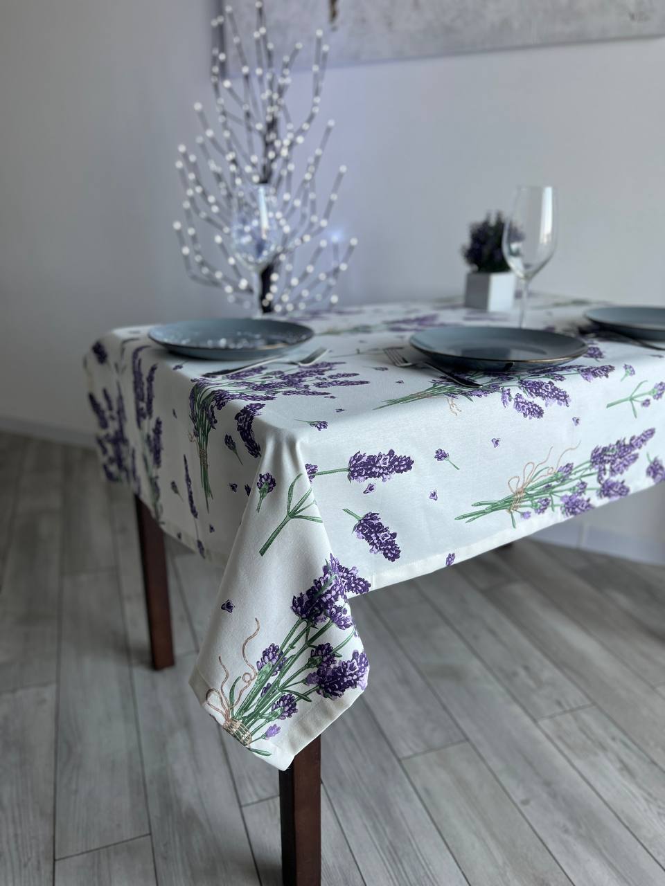 Linen waterproof tablecloth with Teflon, Geometry collection, luxury quality (custom or standard size)