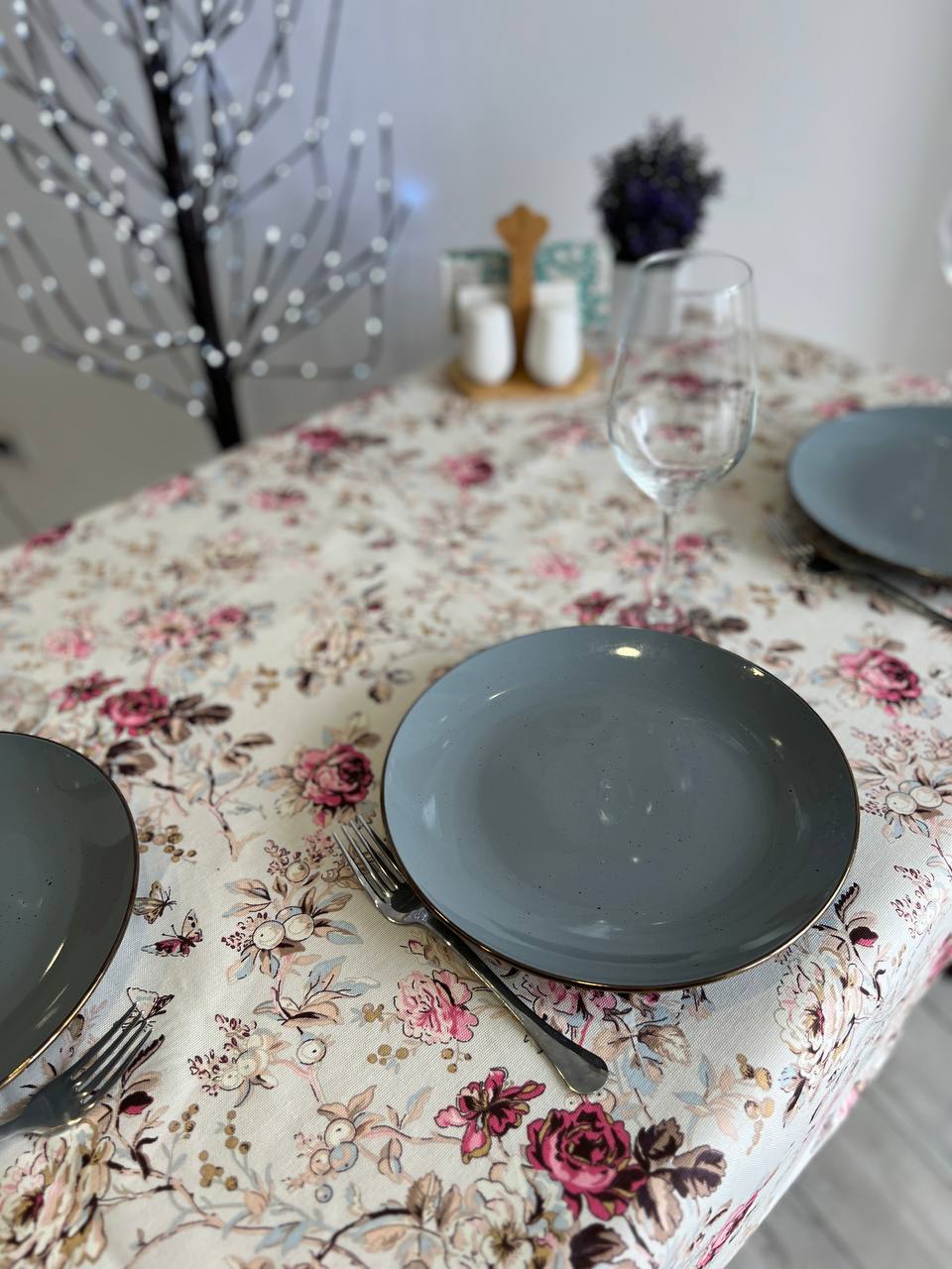 Linen waterproof tablecloth with Teflon, Geometry collection, luxury quality (custom or standard size)