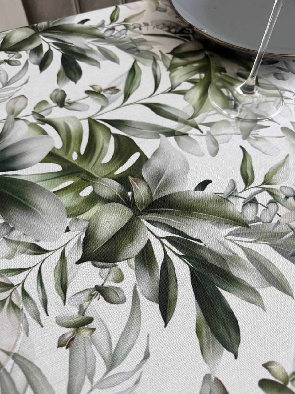 Linen waterproof tablecloth with Teflon, Geometry collection, luxury quality (custom or standard size)