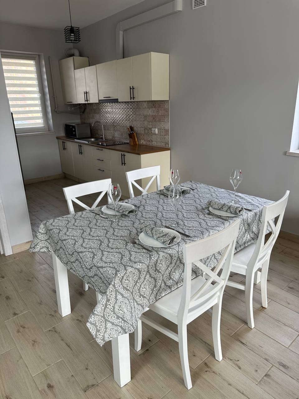 Linen waterproof tablecloth with Teflon, Geometry collection, luxury quality (custom or standard size)