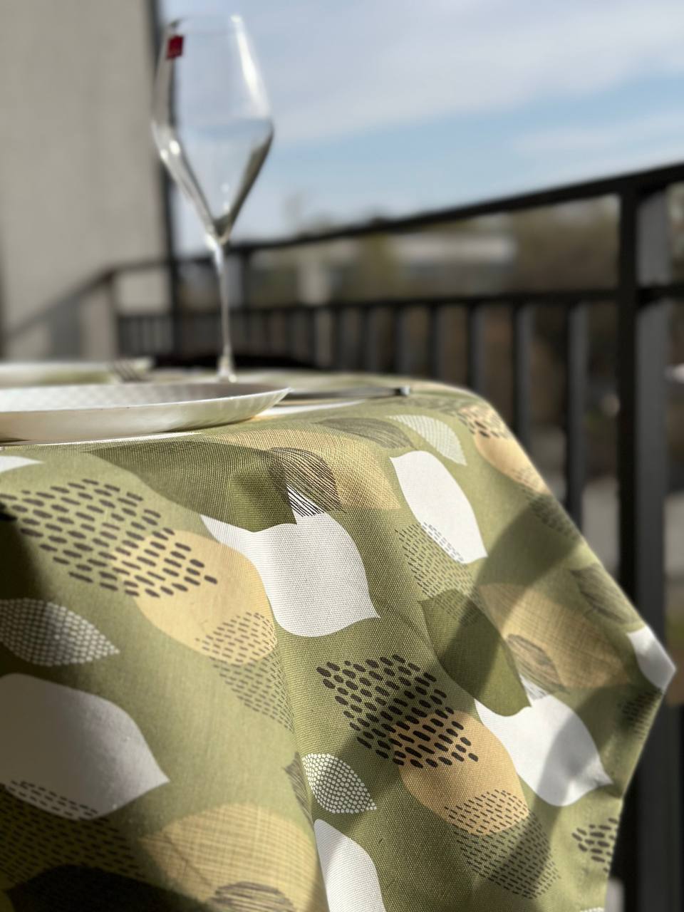 Linen waterproof tablecloth with Teflon, Geometry collection, luxury quality (custom or standard size)