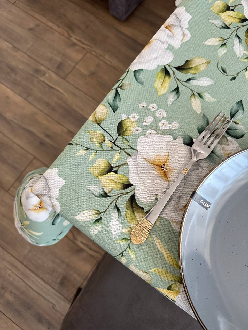 Linen waterproof tablecloth with Teflon, Geometry collection, luxury quality (custom or standard size)