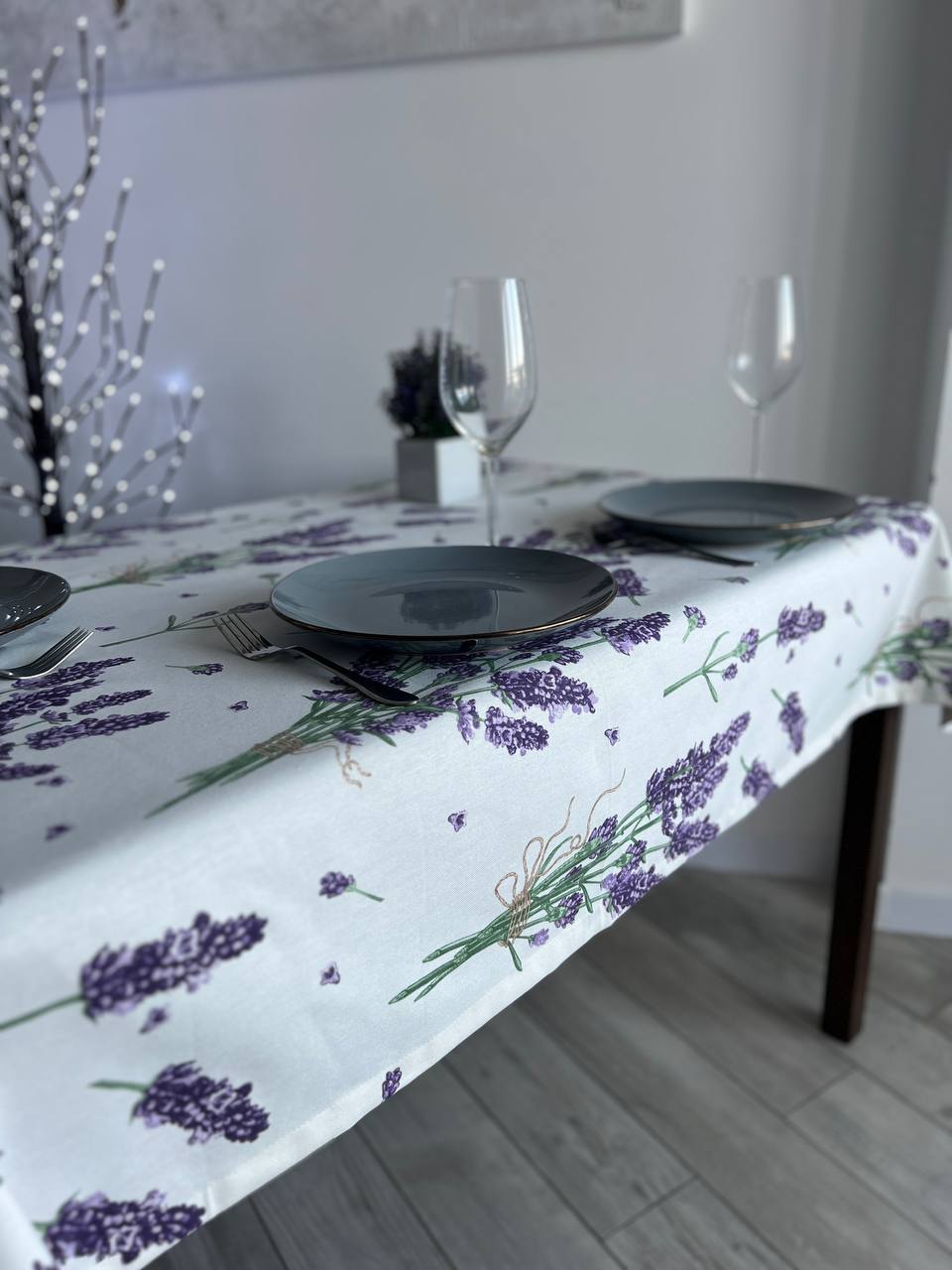 Linen waterproof tablecloth with Teflon, Geometry collection, luxury quality (custom or standard size)