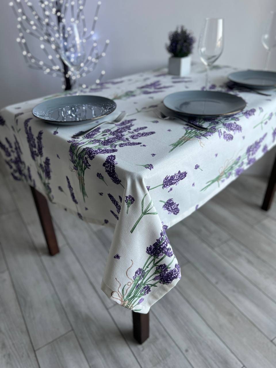 Linen waterproof tablecloth with Teflon, Geometry collection, luxury quality (custom or standard size)
