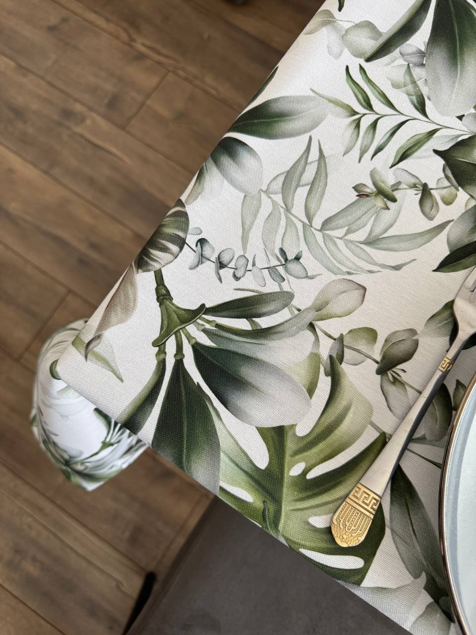 Linen waterproof tablecloth with Teflon, Geometry collection, luxury quality (custom or standard size)