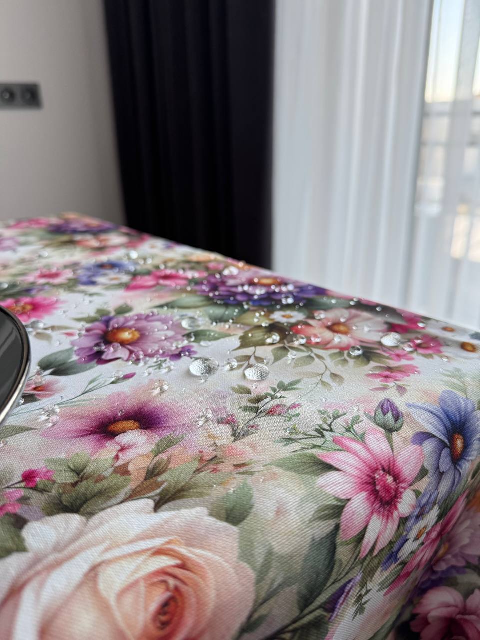 Linen waterproof tablecloth with Teflon, Geometry collection, luxury quality (custom or standard size)