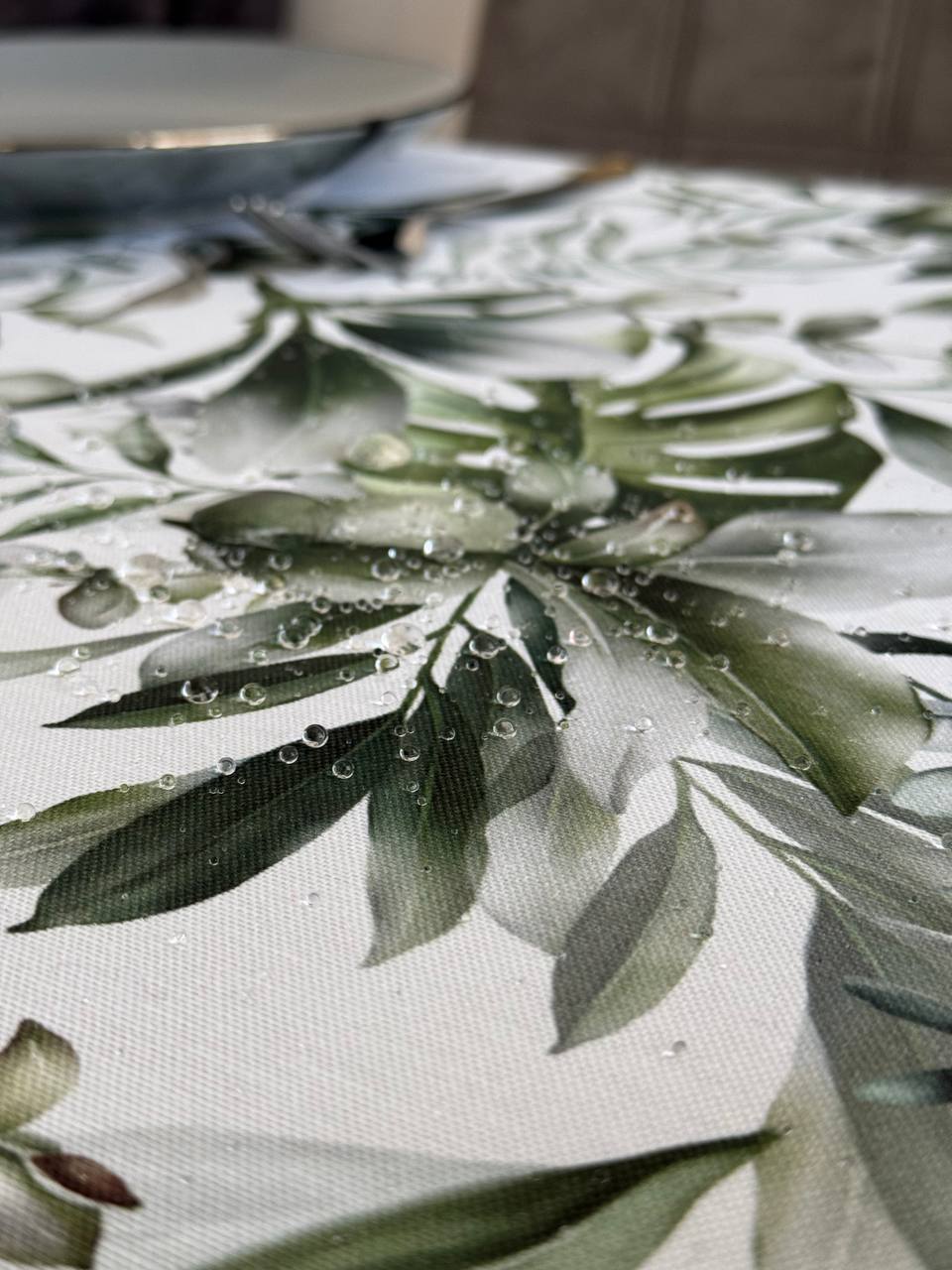 Linen waterproof tablecloth with Teflon, Geometry collection, luxury quality (custom or standard size)