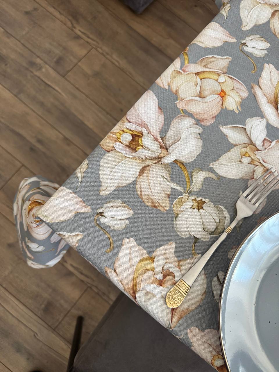 Linen waterproof tablecloth with Teflon, Geometry collection, luxury quality (custom or standard size)