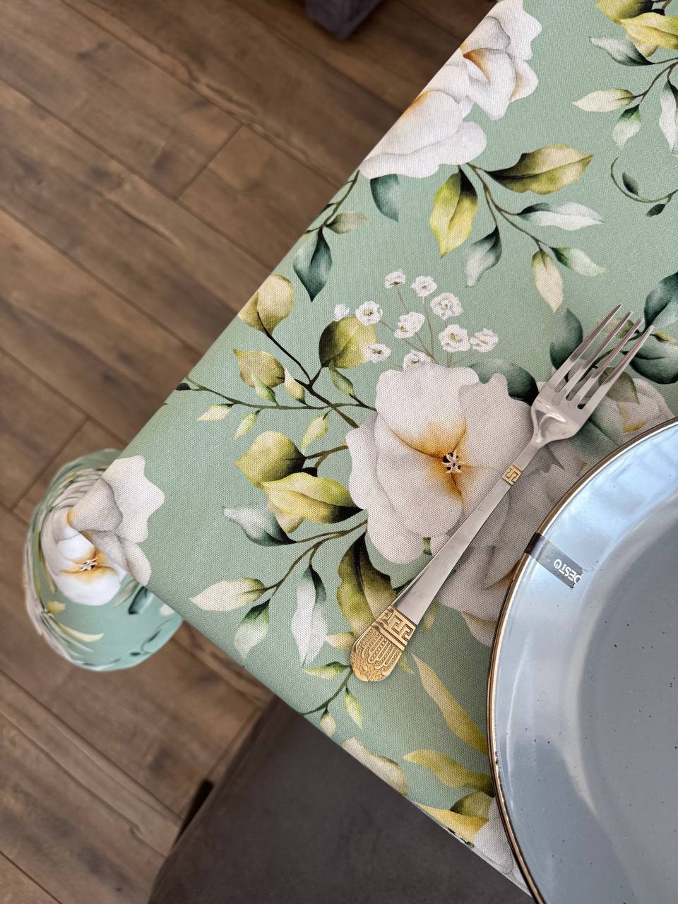 Linen waterproof tablecloth with Teflon, Geometry collection, luxury quality (custom or standard size)