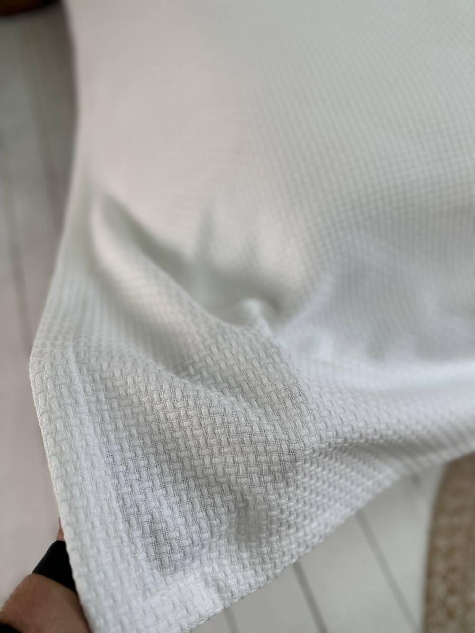 Сotton bedspread "Soft", white color